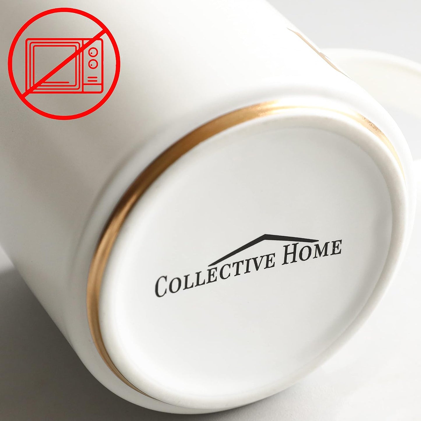 COLLECTIVE HOME - Monogram Ceramic Mugs, 15 oz Golden Initial Coffee Cups, Elegant Alphabet Tea Mugs, Elegant Personalized Mug with Gift Box, Unique Mug with Double Side Capital Letter (X)
