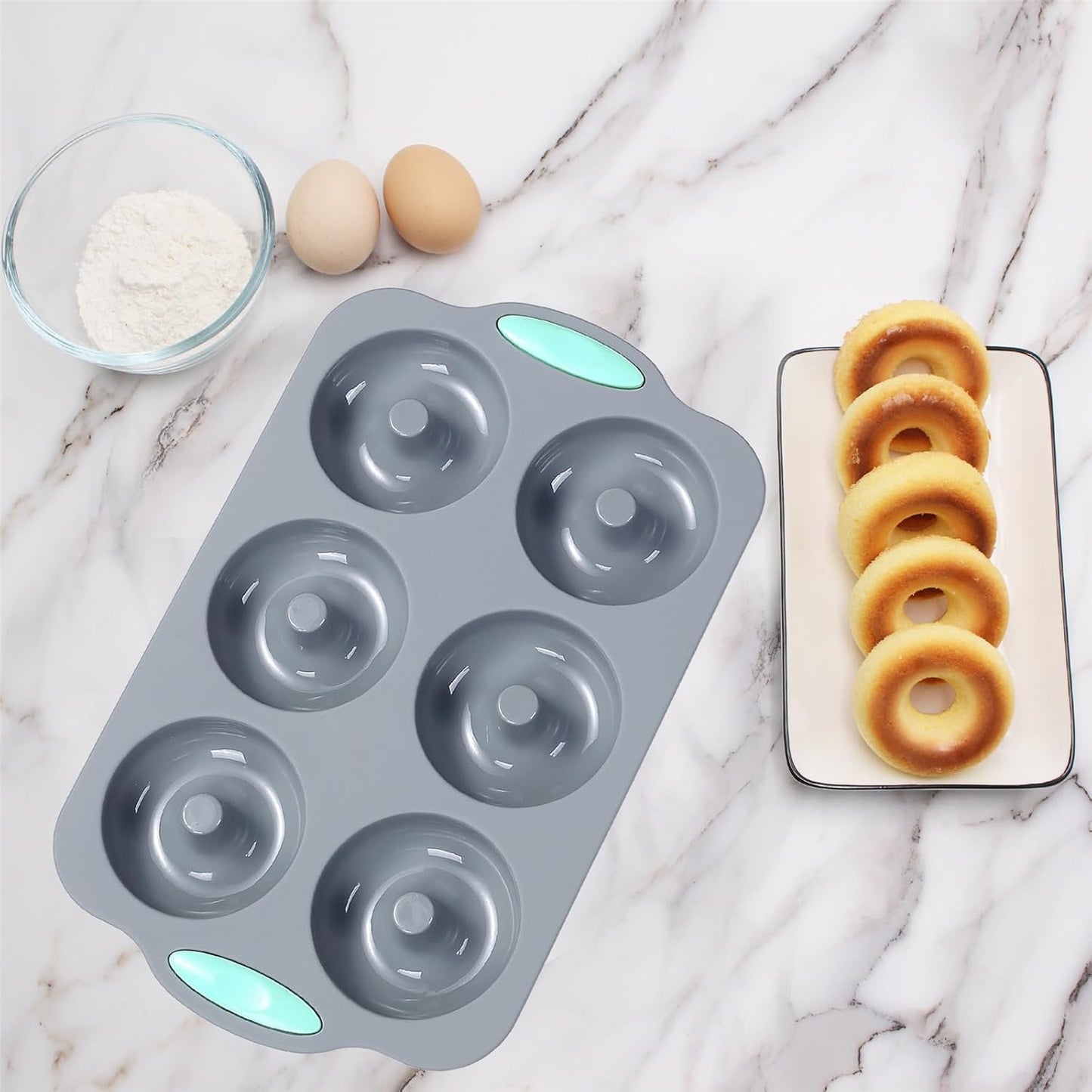 To encounter 30 in 1 Silicone Baking Set - 10 Silicone Baking Cake Pan, Baking Sheet, Donut Molds, Muffin Pan with Measuring Cups and Spoons Set