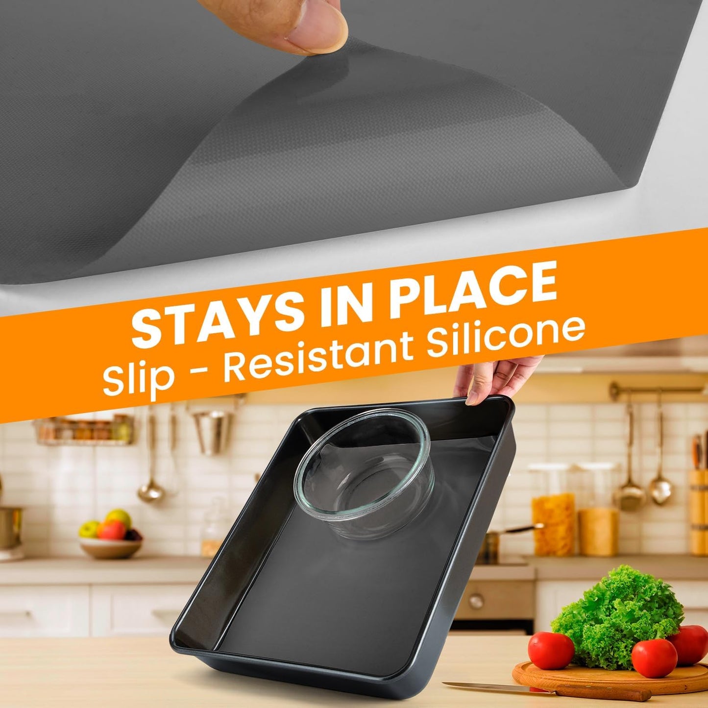 Silicone Baking Mat Roll, Non Stick Heat Resistant Silicone Baking Mats, Pastry Mat, No Slip Reusable Freeze Dryer Mat, Countertop Protector Mat, Cut to size fit different Sharp Oven Pans Dishes Tins