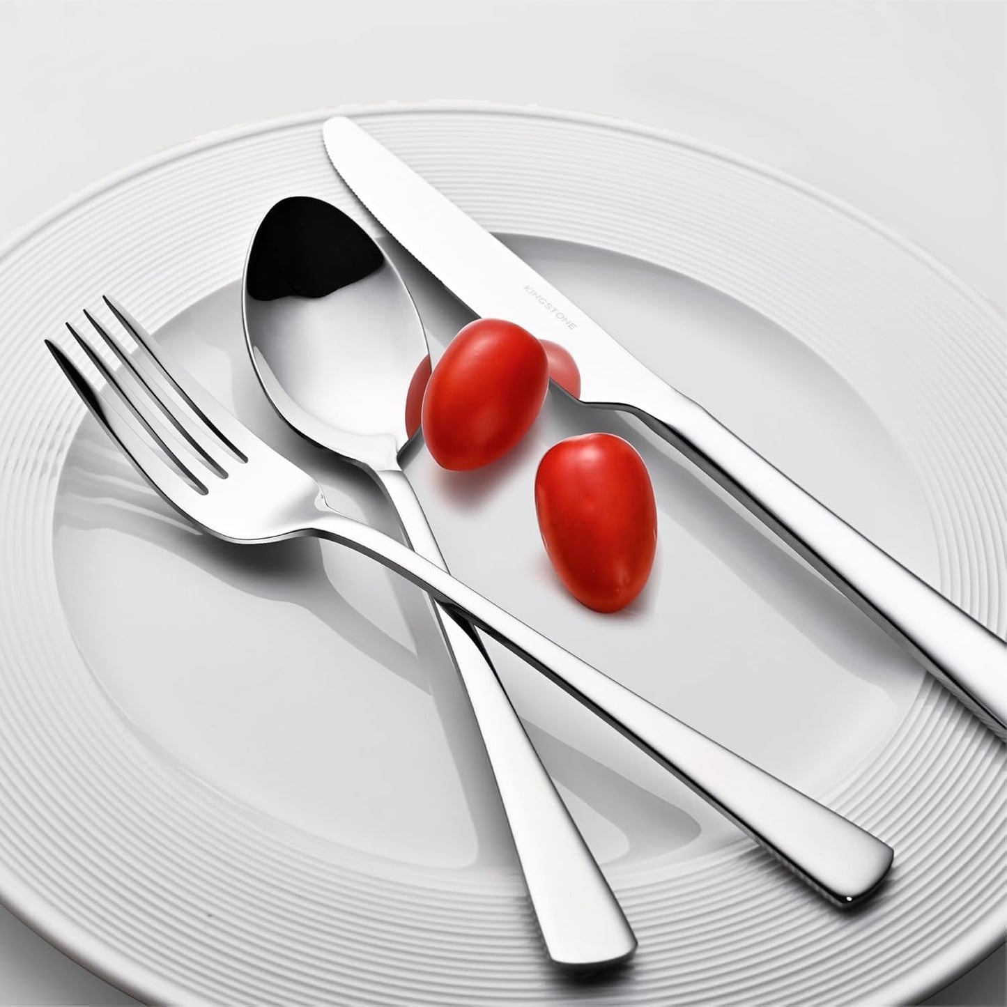 KINGSTONE Silverware Set for 12, 65-Piece Forged 18/10 Stainless Steel Flatware Set, Mirror Finish Cutlery Set Dishwasher Safe for Home, Restaurant, Wedding, Party