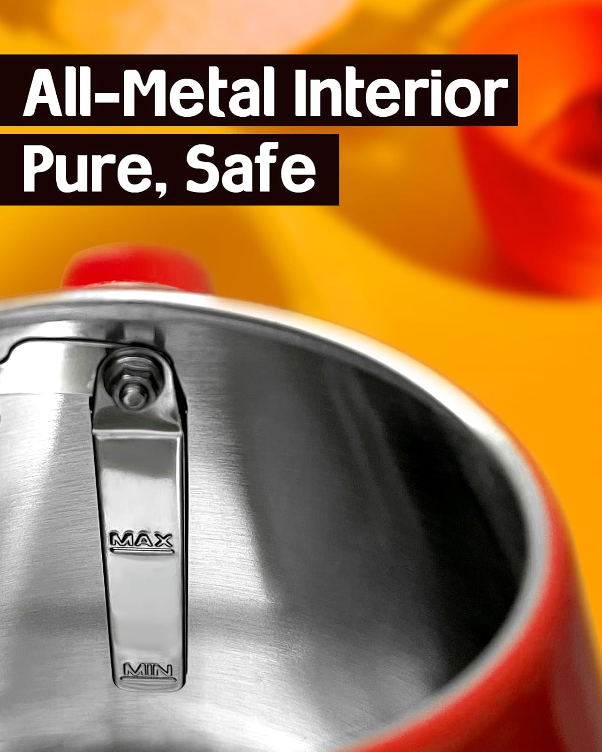 Hazel Quinn Retro Electric Kettle - 1.7 Liters / 57.5 Ounces Tea Kettle with Thermometer, All Stainless Steel, Fast Boiling 1200 W, BPA-free, Cordless, Rotational Base, Automatic Shut Off - Ruby Red