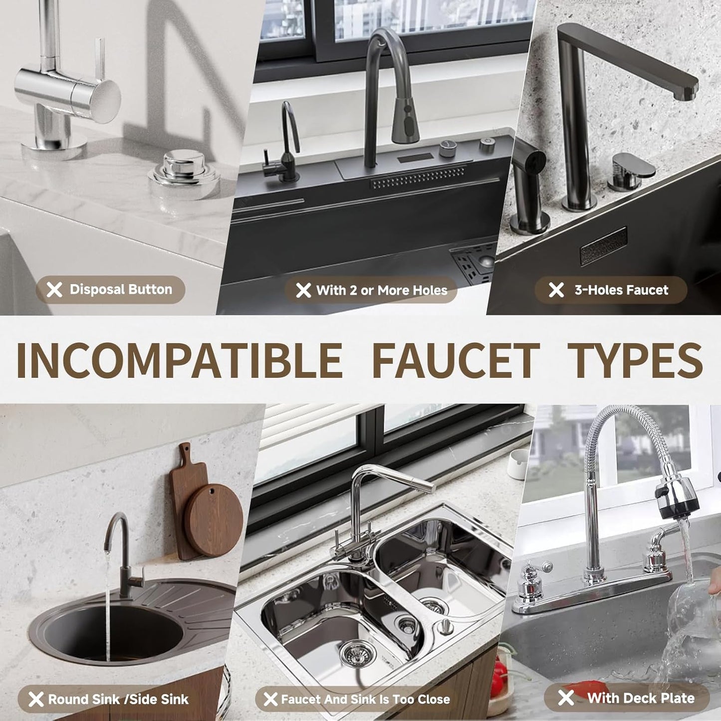 Faucet Mat for Kitchen Sink, Diatomite Stone Drying Sink Protectors, Bathroom Faucet Splash Guard, Quick Dry Water Absorbing, Non-Slip Stone Tray for Kitchen Counter, White, 20" x 3.9"