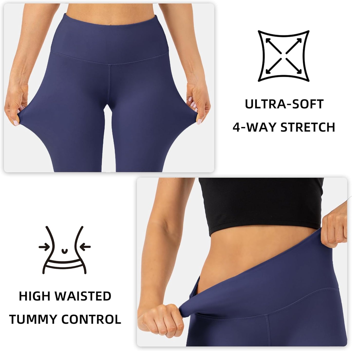 CHANAN High Waist Butt Lifting Leggings for Women Buttery Soft Breathable Yoga Pants with Hidden Pocket Tummy Control Gym