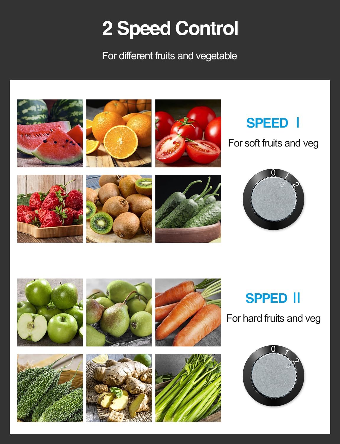 Juicer Machine, 800W Centrifugal Juicer Extractor with Wide Mouth 3” Feed Chute for Fruit Vegetable, Easy to Clean, Stainless Steel, BPA-free (Blue)