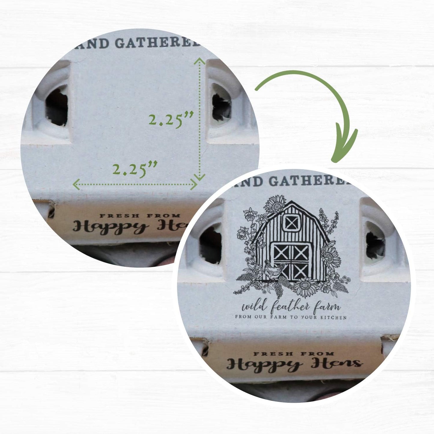 Egg Cartons- Adorable Printed Design for Farm Fresh Eggs, Recycled Paper Cardboard, Sturdy & Reusable, Holds up to XL Chicken Eggs (Blank Stamping, 90)