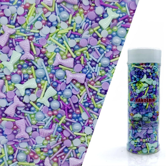 Fishtails Sprinkles Candy Mix Size Edible Pearls Cake Decorations Cupcake Toppers Cookie Decorating Perfect for Wedding Party Valentine Halloween Christmas Supplies 4.58OZ