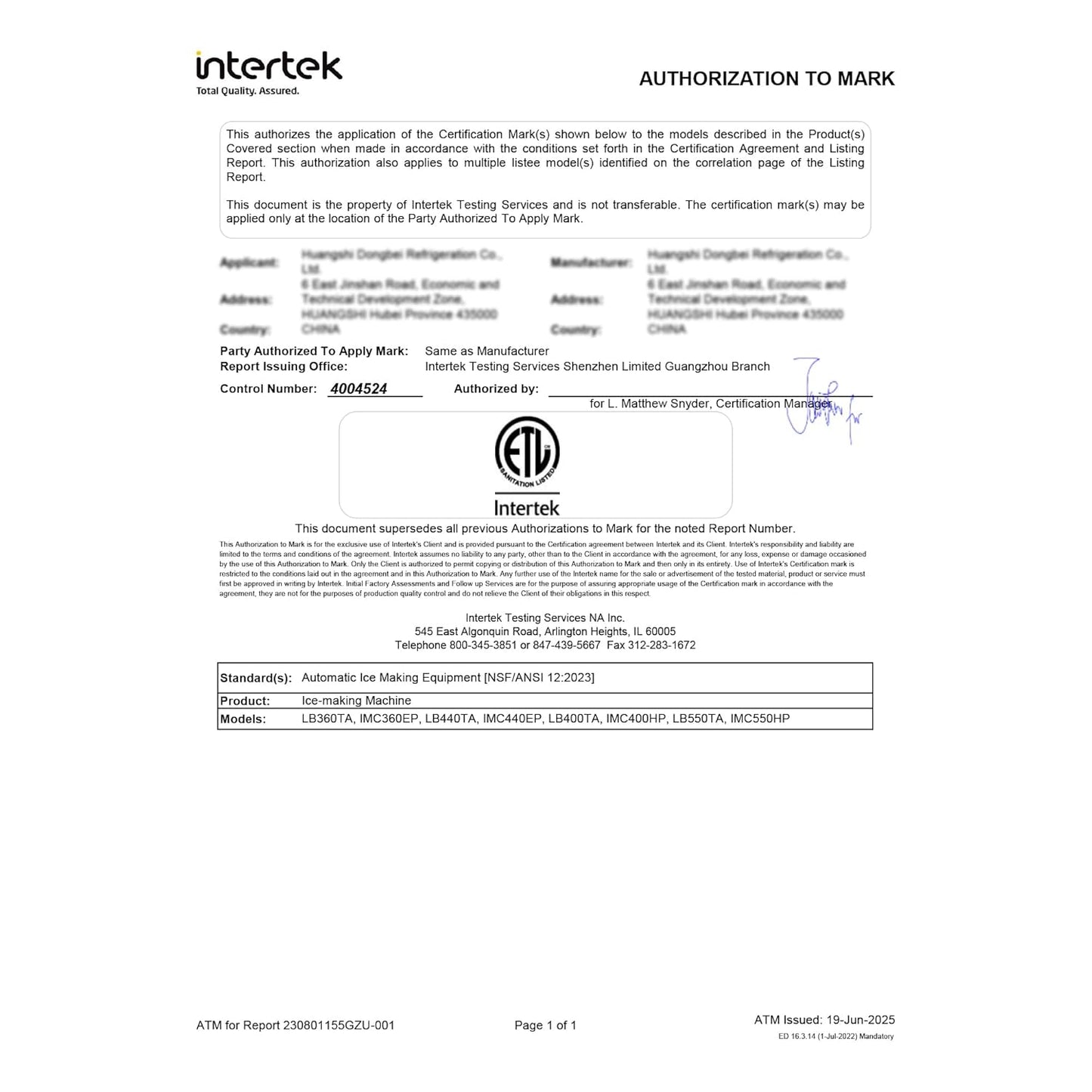 Commercial Ice Maker Machine, 550 lbs /24 h, 330 lbs Storage Bin, ETL Approval Industrial Ice Machine, Stainless Steel, Automatic Cleaning, Perfect for Bar/Cafe/Restaurant, with Ice Shovels