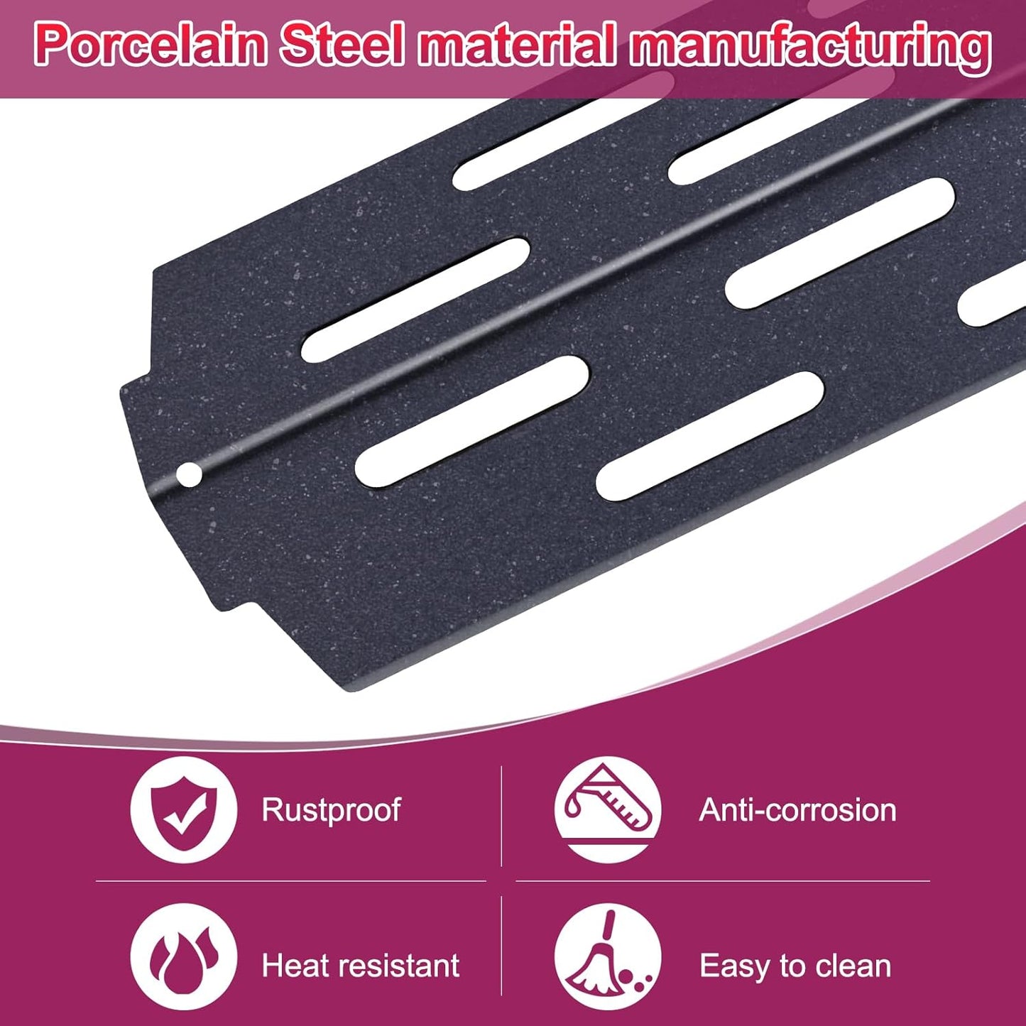 Grill Grate and Flavorizer Bars Heat Deflector Grill Parts for Weber Genesis 2 GS4 Grates 66089 66097, Weber Genesis II E-410, E-435, S-435, SE-410,for Weber 66041, 66033, 66796 Parts