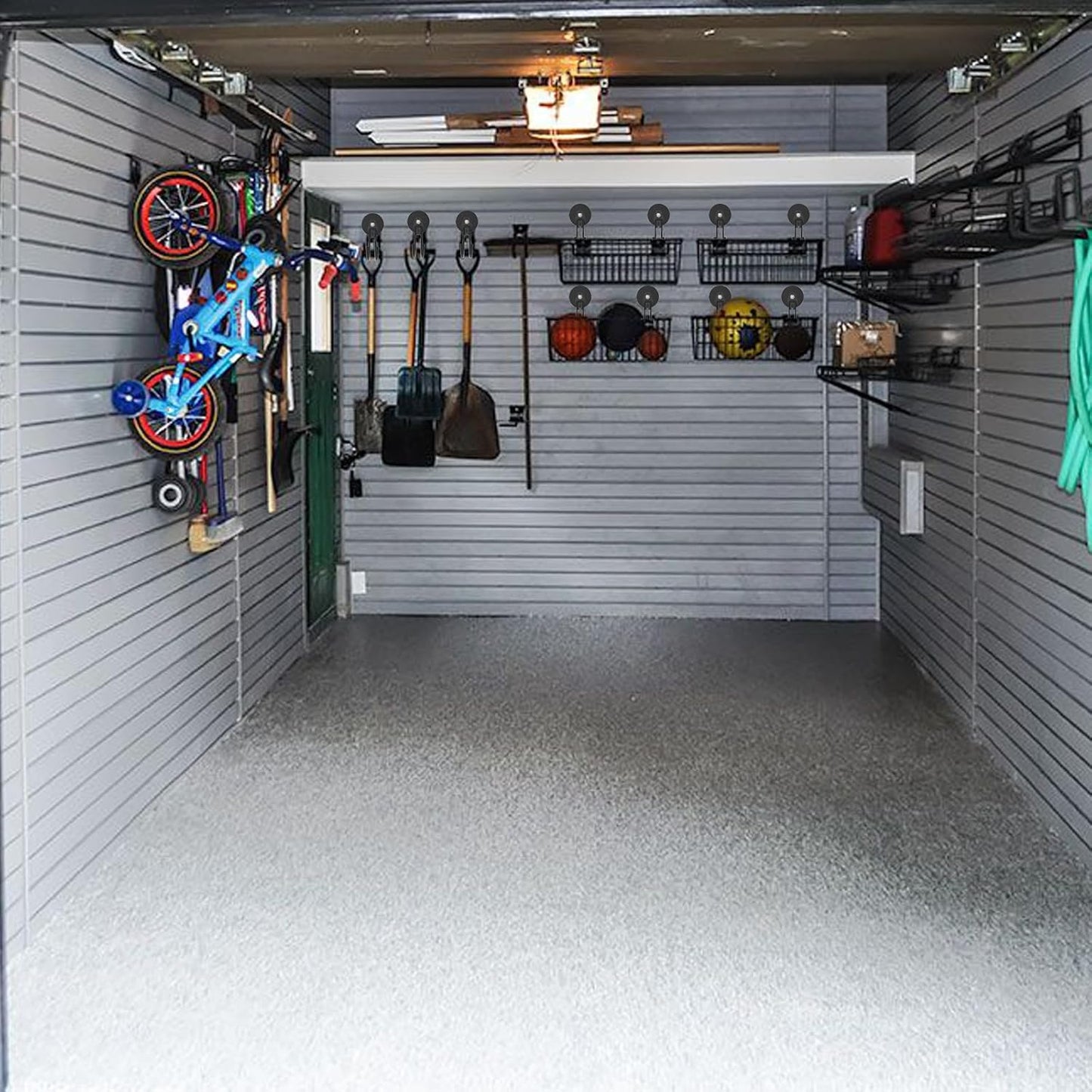 Heavy Duty Magnetic Hooks - Anti-Slide Garage Hanger, Magnetic Mounting for Garden Tools, Hose, Power Drill, Steel Pegboard, Workshop (8 Pack)