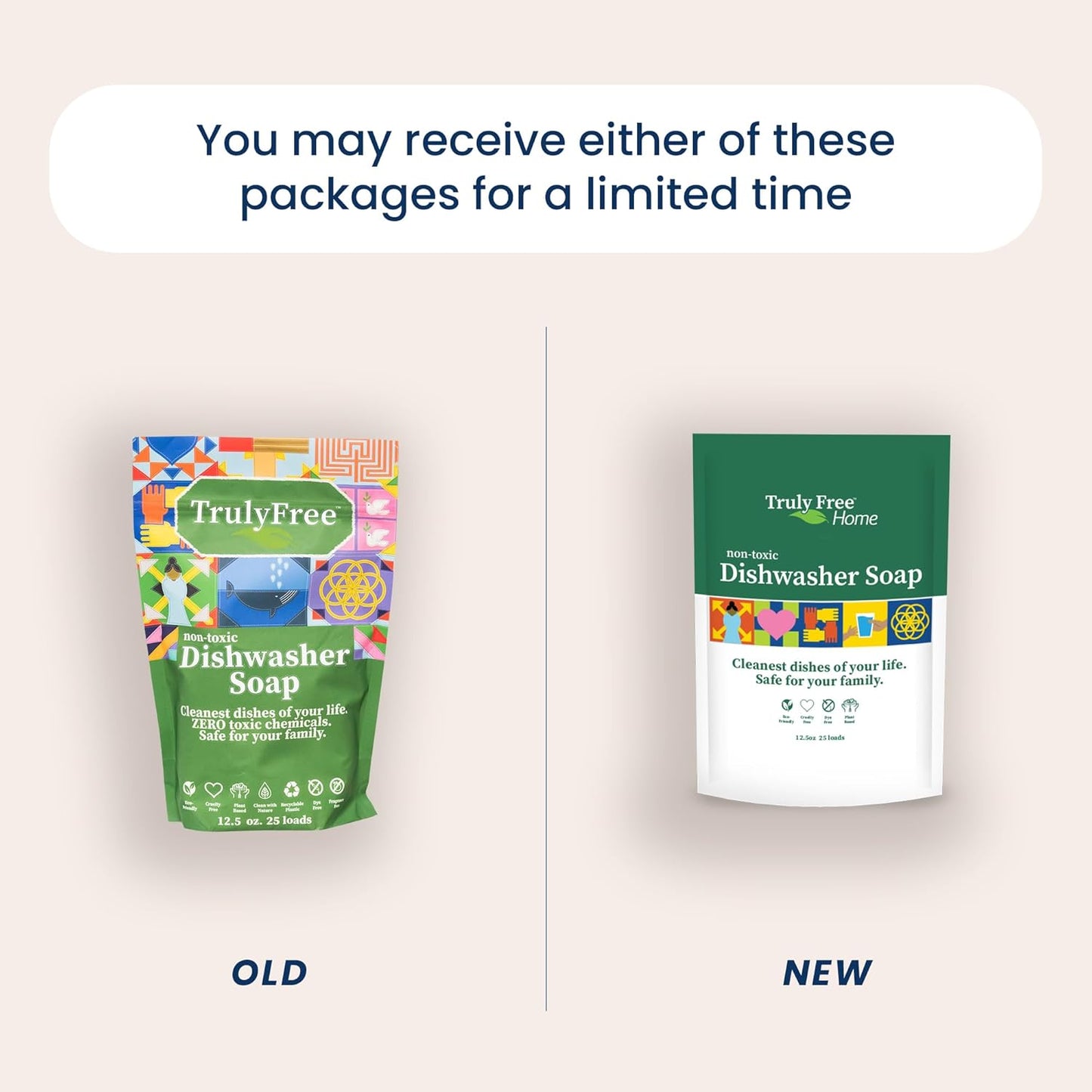 Automatic Dishwasher Detergent Powder - Concentrated Dishwashing Detergent, Dish Soap, Hard Water Stain Remover, Kitchen Cleaning Supplies, No Harmful Ingredients - 12.5 oz (Pack of 2)