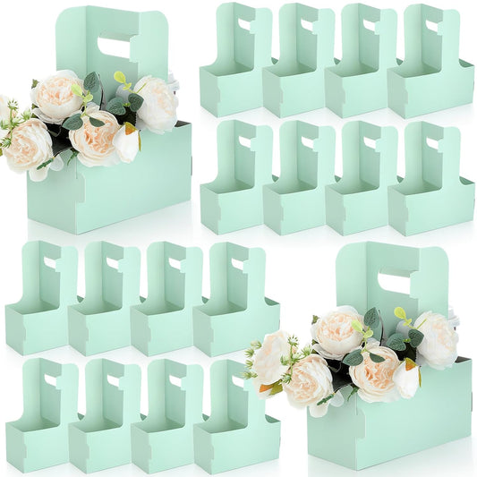 Kosiz 60 Pcs 2 Cups Drink Carrier with Handle 6.9 x 3.2 x 8.9 Inch Coffee Holder Paperboard Drink Caddy for Hot and Cold Beverage Takeout Cafe and Restaurant Xmas Wedding Food Delivery(Green)