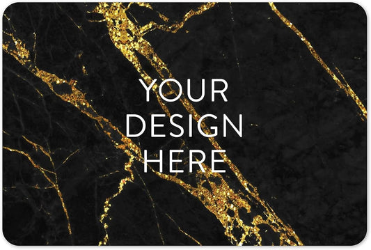 100 Custom Vinyl Stickers - Upload Your own Image, Text, Design, Logo - Personalized Logo Labels for Handmade, Packaging, Bottle, Jars, Candle, Brand Stickers (Black Gold Marble, 4x4)