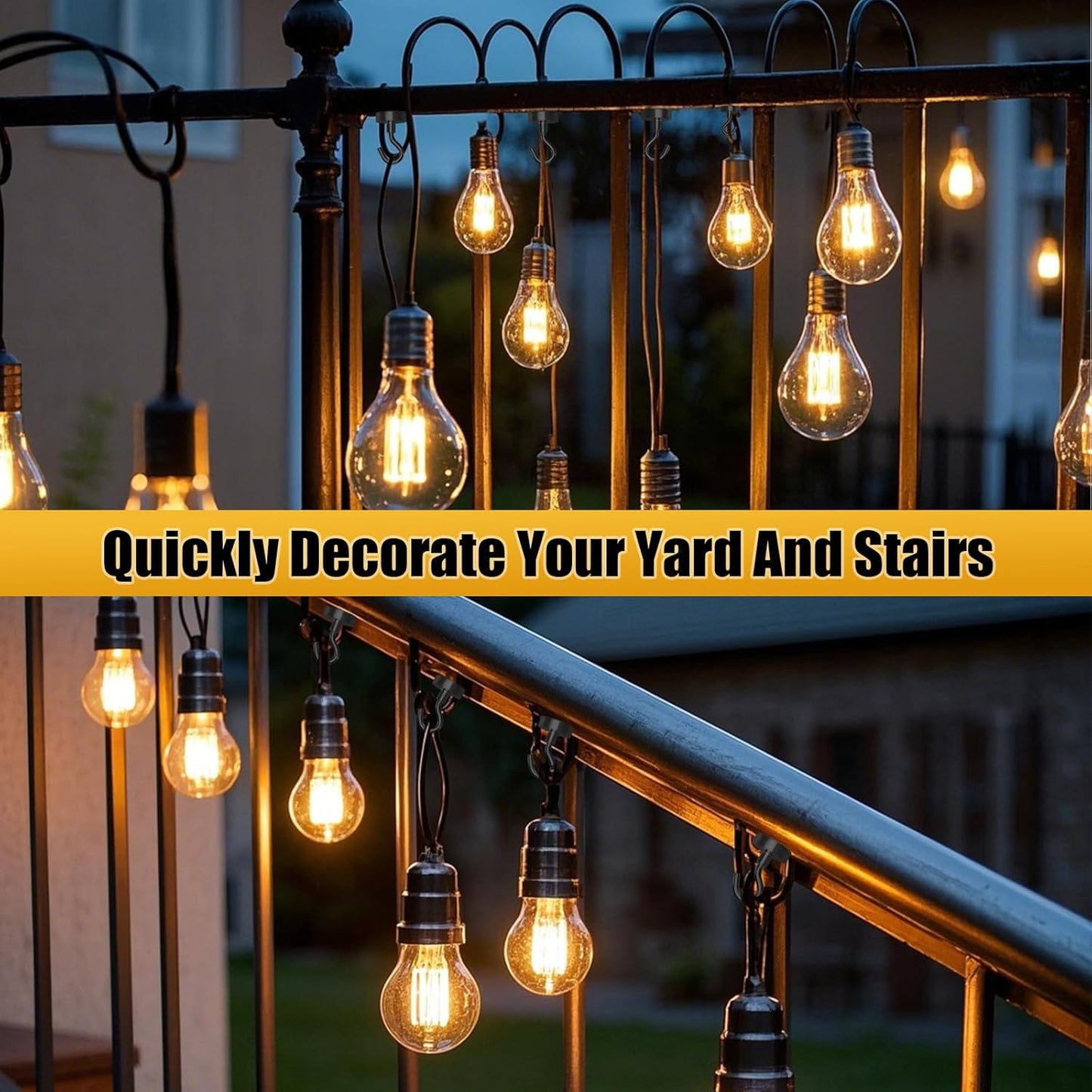 DIYMAG Outdoor Hooks for Hanging String Lights, Balck Magnetic Hooks Strong 30lbs+ Hanging Party Light Wall Cable for Outside Cruise Cabin Refrigerator Fridge Grills Must Have 60PCS