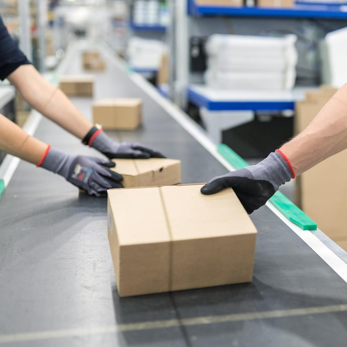 KAYGO Safety Work Gloves MicroFoam Nitrile Coated, 3 Pairs KG18NB,Seamless Knit Nylon Glove for Men and Women, Ideal for Automotive,Warehouse,Construction (Large,Gray)