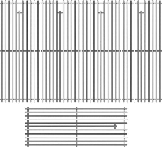 Cooking Grids for Bull Grill Replacement Parts,5 Pack Grill Grate for Bull 57569, Bull 57568,for 5 Burner Brahma Lion Premium 40-Inch Grills L90000 90000Grill Grates