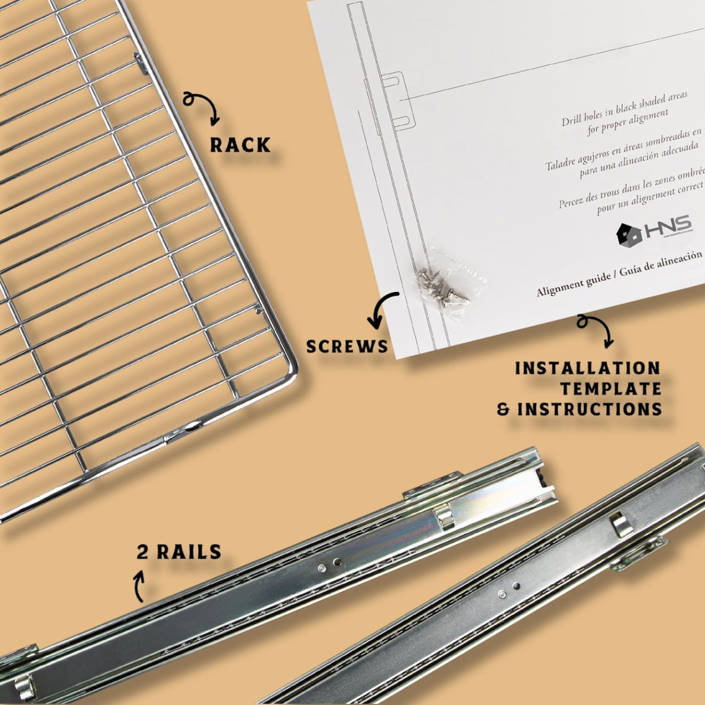 HOLDN’ STORAGE Pull Out Cabinet Organizer, Heavy Duty Caddy w/Lifetime Limited Warranty -26”W x 21”D - Requires At Least 27-1/4” Cabinet Opening, Steel Metal Cabinet Drawers Slide Out, Chrome