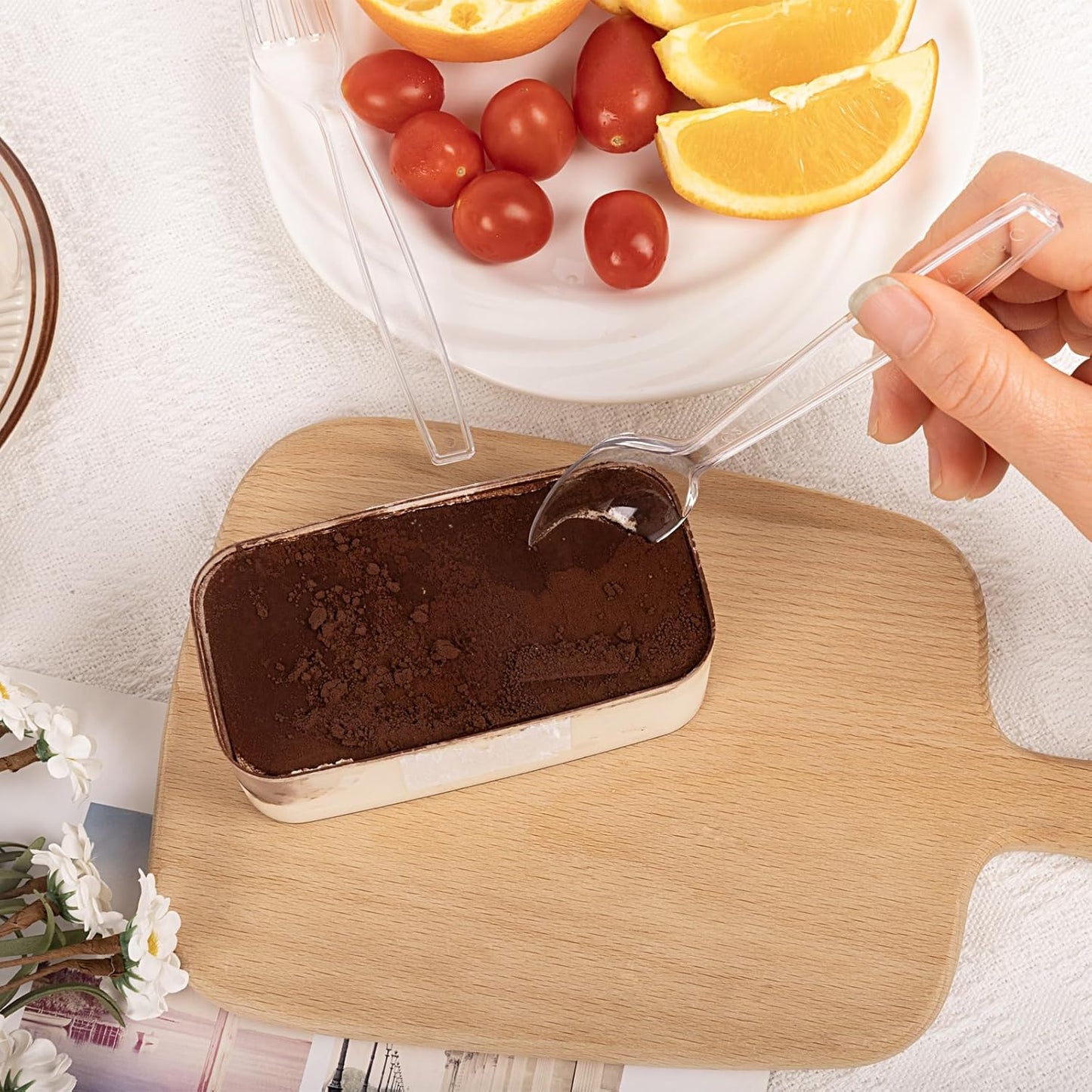 1000 Count Clear Plastic Spoons Bulk - Plastic Silverware Spoons Heavy Duty, Premium Disposable Spoons, BPA-Free, Heat Resistant, Suitable for Parties, Events, and Everyday Use