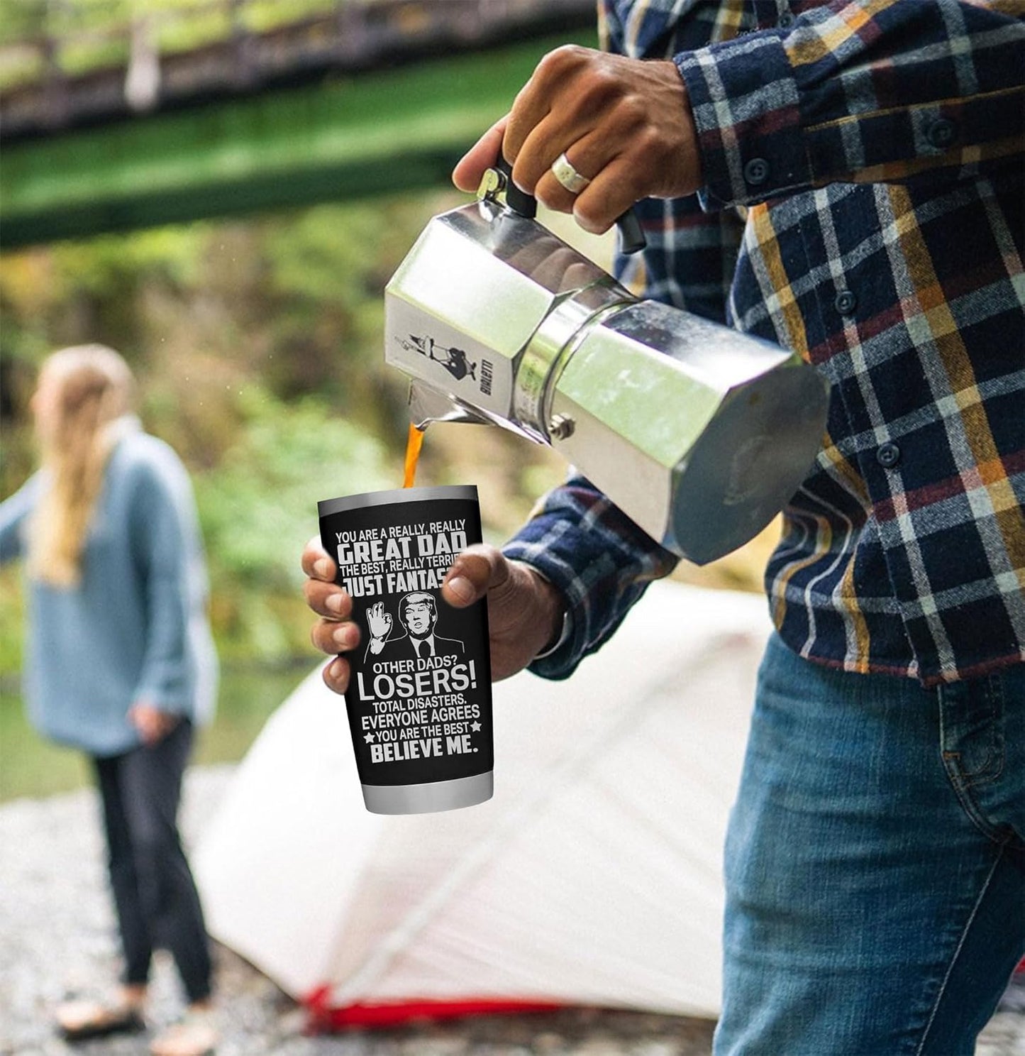 Father's Day Gifts for Dad from Daughter, Son, Wife - Dad Gifts for Fathers Day - Funny Present for Fathers on Birthday, Xmas - Insulated Stainless Steel Tumbler 20oz