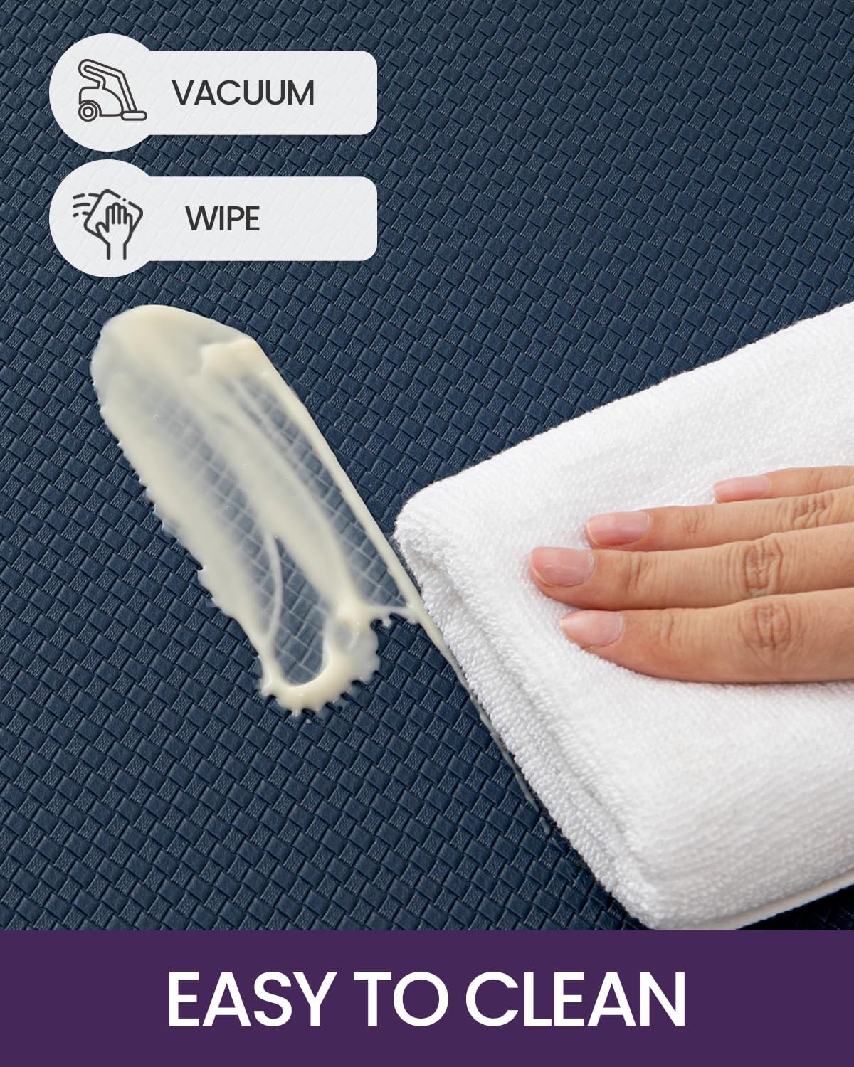 DEXI Kitchen Floor Mats Cushioned Anti Fatigue, 17x95, Long Standing Runner Rug Waterproof, Comfort Memory Foam Padded for Front Sink Laundry, Navy