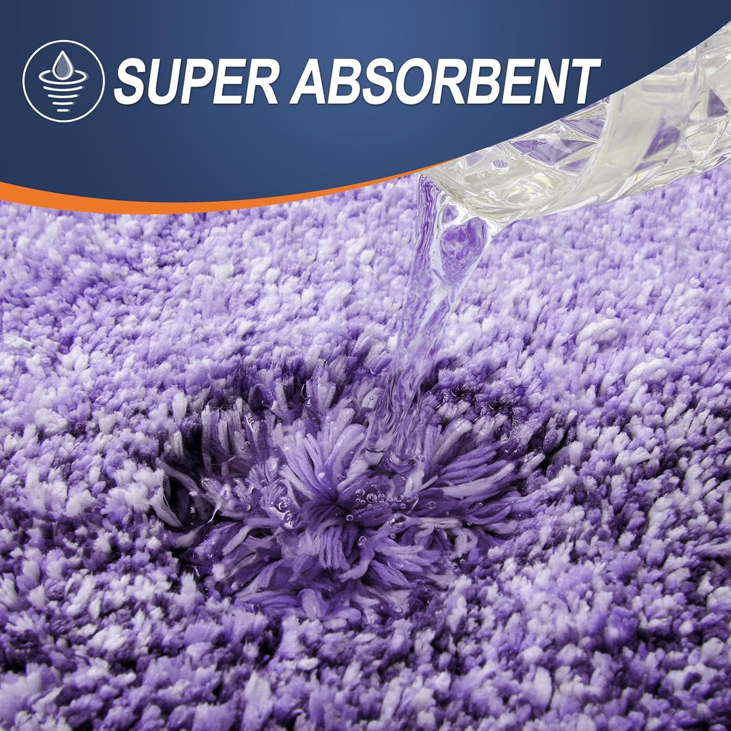 OLANLY Bathroom Rugs Mat 30x20, Extra Soft Absorbent Microfiber Bath Rugs, Rubber Backing, Quick Dry, Machine Washable Bath Mats for Bathroom Floor, Tub and Shower, Home Decor Accessories, Violet