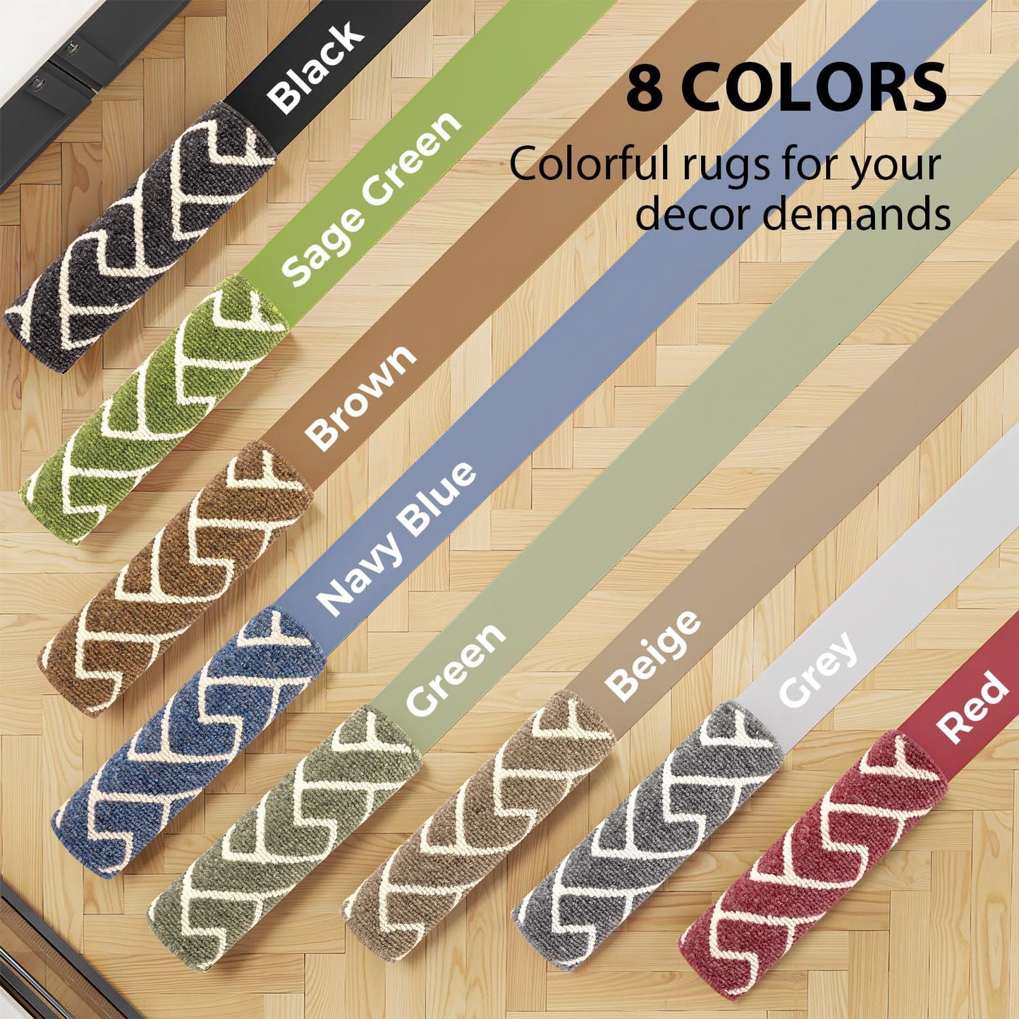 hicorfe Kitchen Rugs and Mats Sets,Non-Slip 2 Pieces Absorbent 100% Polypropylene Rug,Comfort Kitchen Runner Mat,Washable for Kitchen,Sink,Laundry(20" x 31.5" Plus 20" x 48",Black)