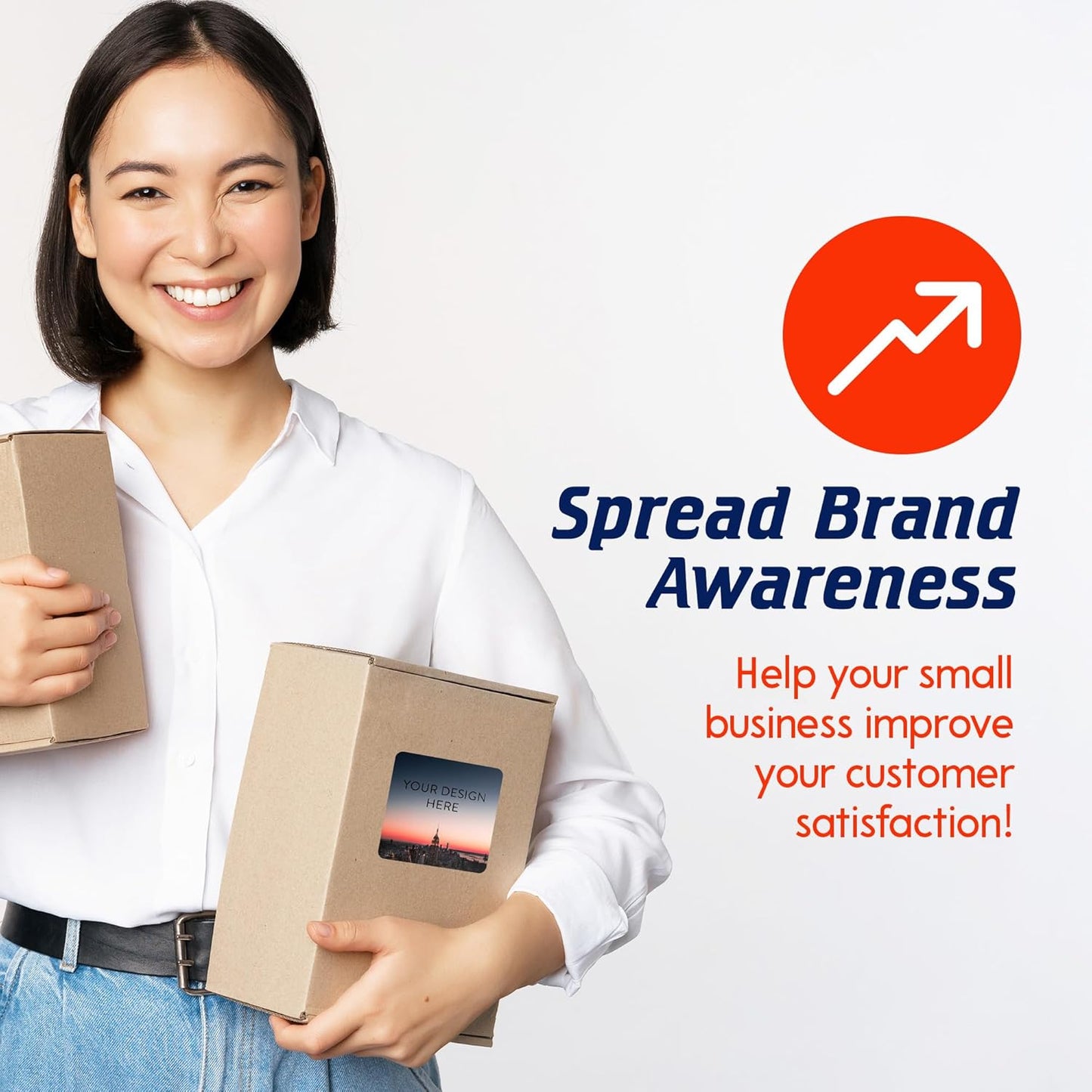 100 Custom Vinyl Stickers - Upload Your own Image, Text, Design, Logo - Personalized Logo Labels for Handmade, Packaging, Bottle, Jars, Candle, Brand Stickers (City, 3x3 Square)