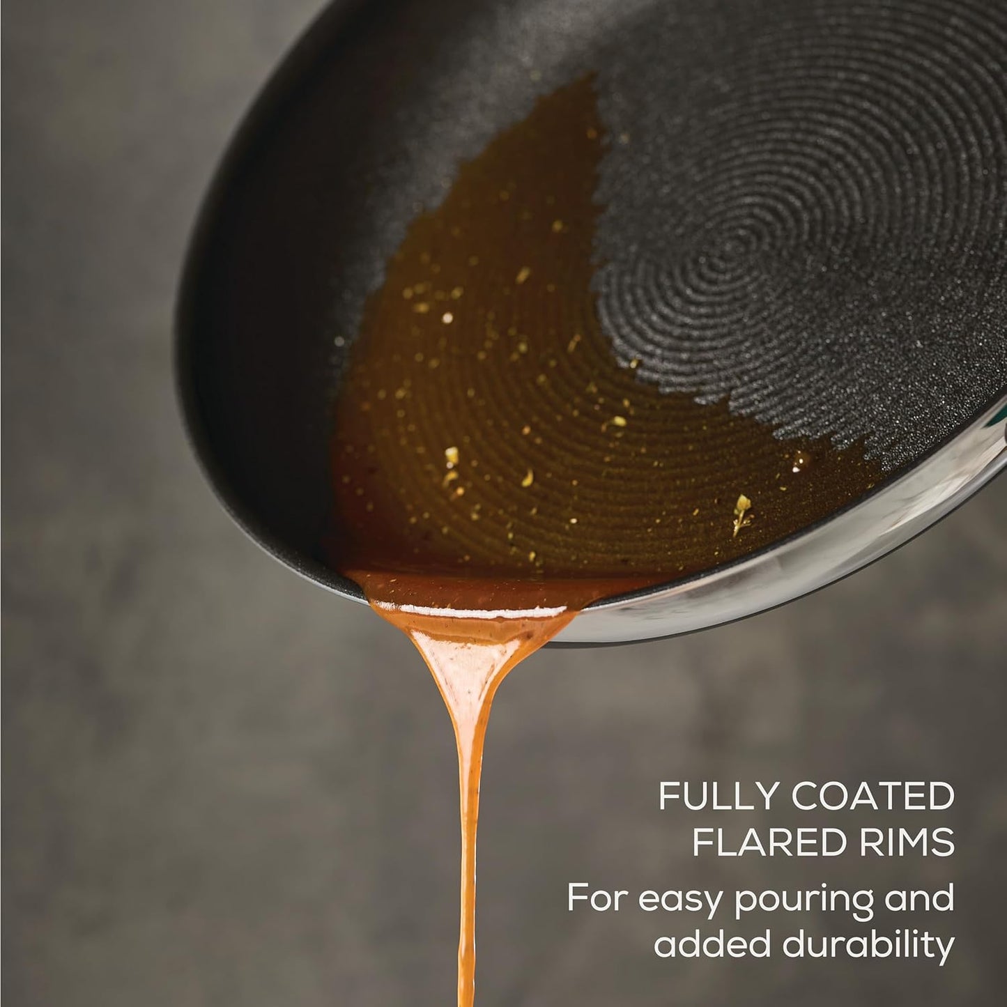 Circulon C1 Series Clad Stainless Steel with ScratchDefense Technology Cookware Nonstick Induction Frying Pans/Skillets with Lids, Metal Utensil Safe, 6 Piece Set - Polished Stainless Steel