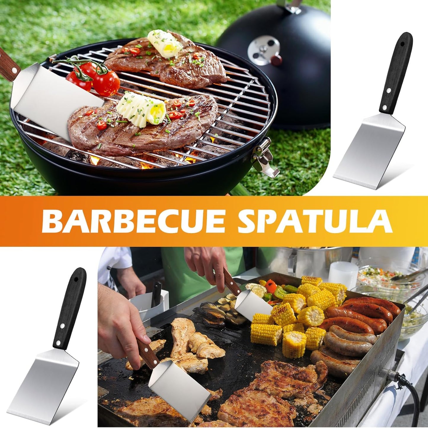 BBTO 20 Pcs Small Brownie Cookie Pizza Spatula Pie Server Stainless Steel Cake Serving Spatula Baking Triangular Spade Wood Handle Shovel for Desserts Pizza Pie Cake Biscuit (Black)