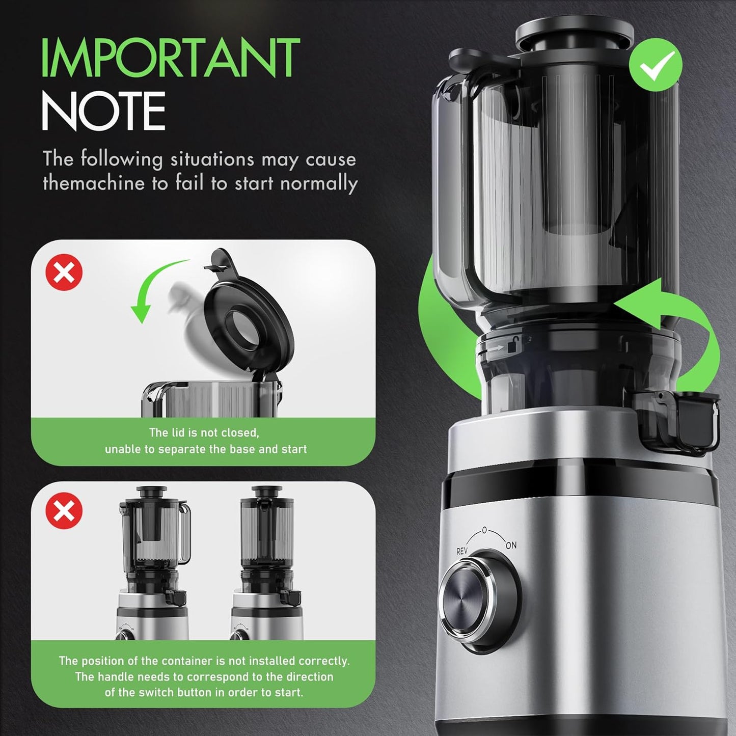 Juicer Machines, Cold Press Juicer with 4.41" Wide Feed Chute, 350W Slow Masticating Juicers for Whole Vegetables & Fruits, High Juice Yield, Easy to Clean, Large Auger, Silver