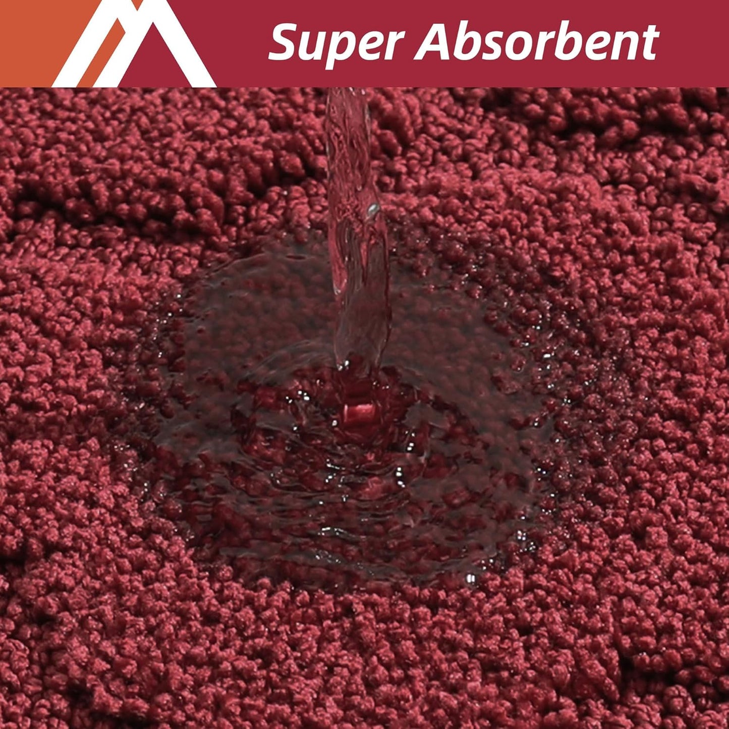 COSY HOMEER Soft Kitchen Floor Mats for in Front of Sink Super Absorbent Rugs and 20"x59" Non-Skid Mat Standing Washable,Polyester,Red