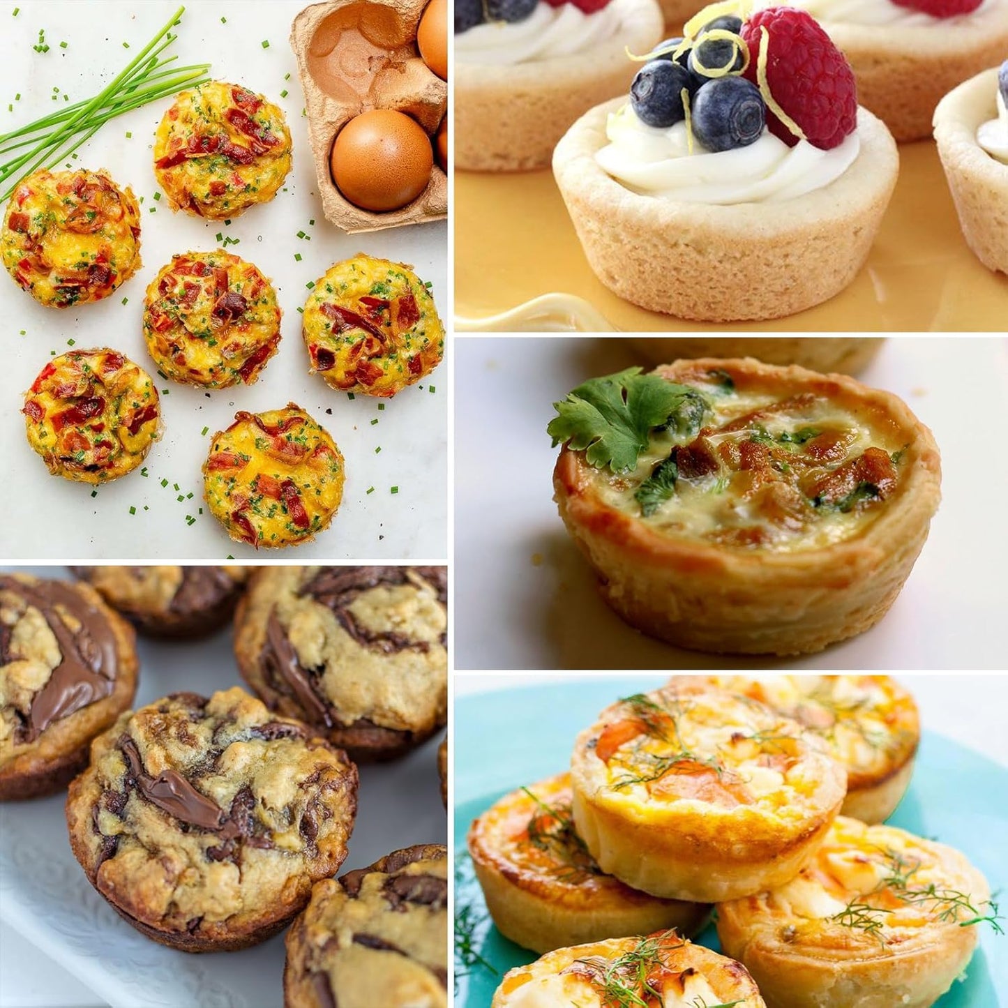 Sakolla 2 Pack Muffin Top Pans, Silicone Egg Molds for Breakfast Sandwiches 3 Inch Round Baking Pan for English Muffins, Egg Bites, Hamburger Bun, Corn Bread, Whoopie Pies, Tarts