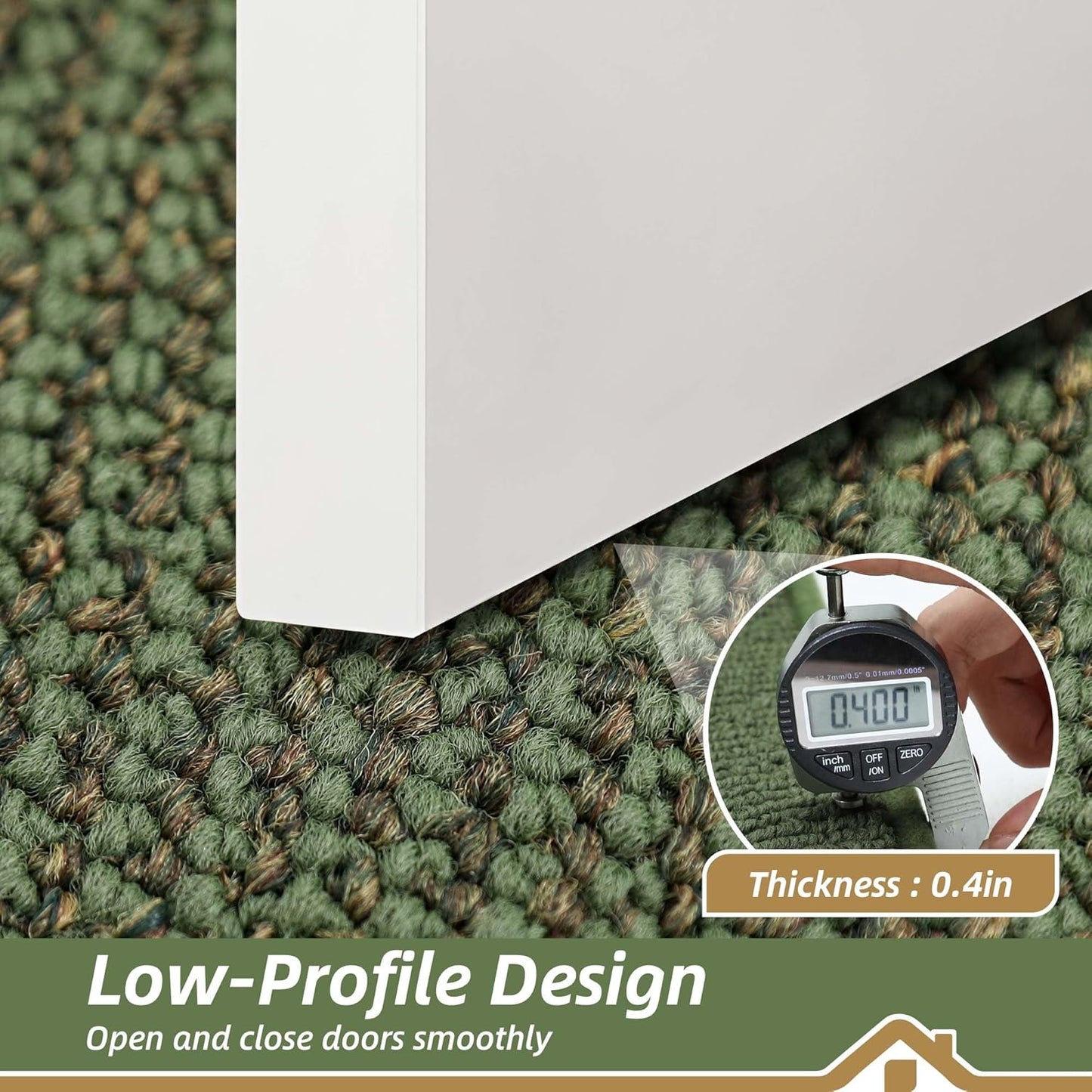 BEQHAUSE Indoor Door Mat 36" x 60", Dirt Trapper Door Mats Non-Slip Entryway Rugs Washable, Resist Dirt Absorbent Welcome Mat, Low Profile Floor Mats for Front Back Door and Entryway, Green