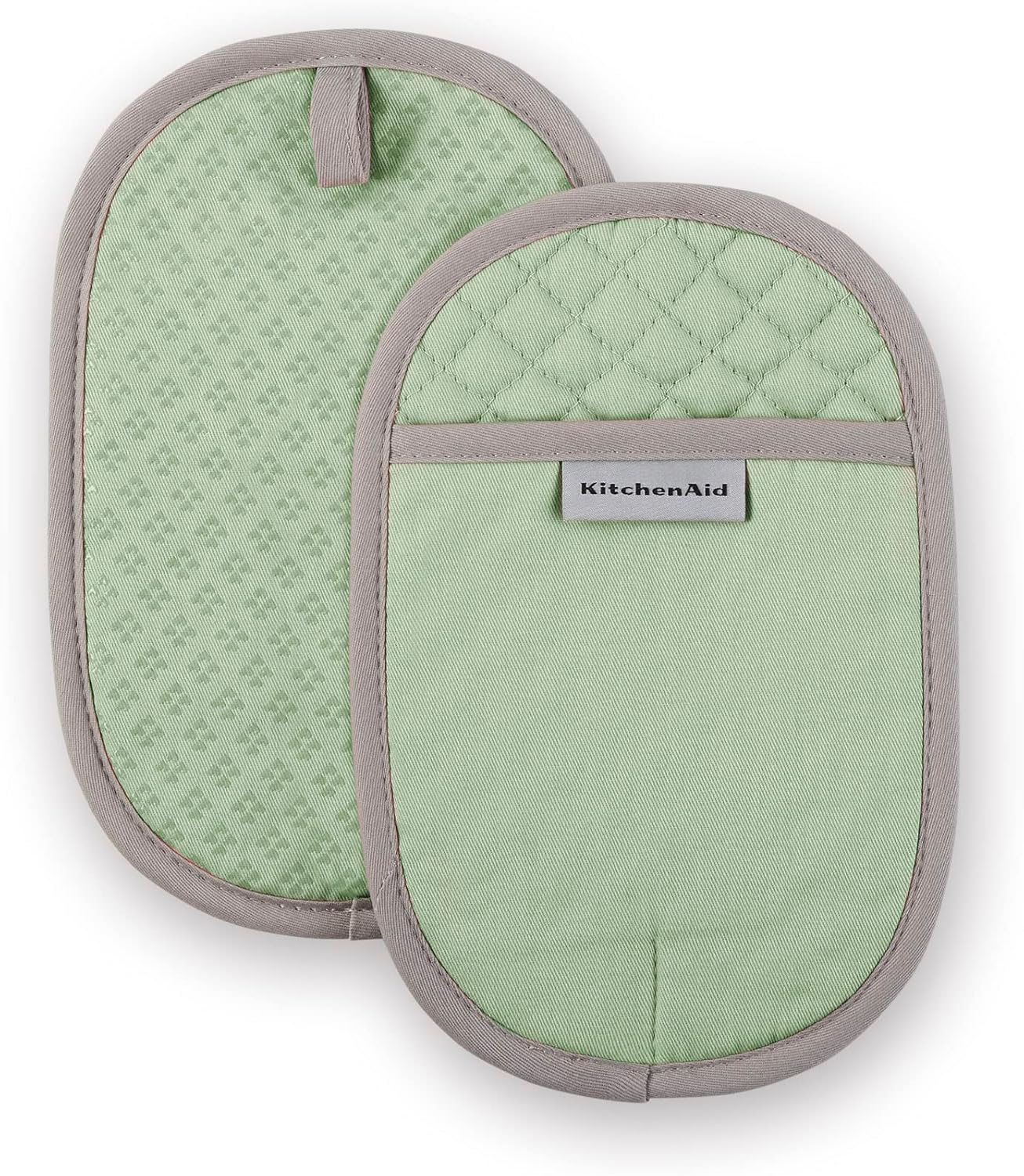 KitchenAid Asteroid Pot Holder 2-Pack Set, Pistachio, 6.5"x10"