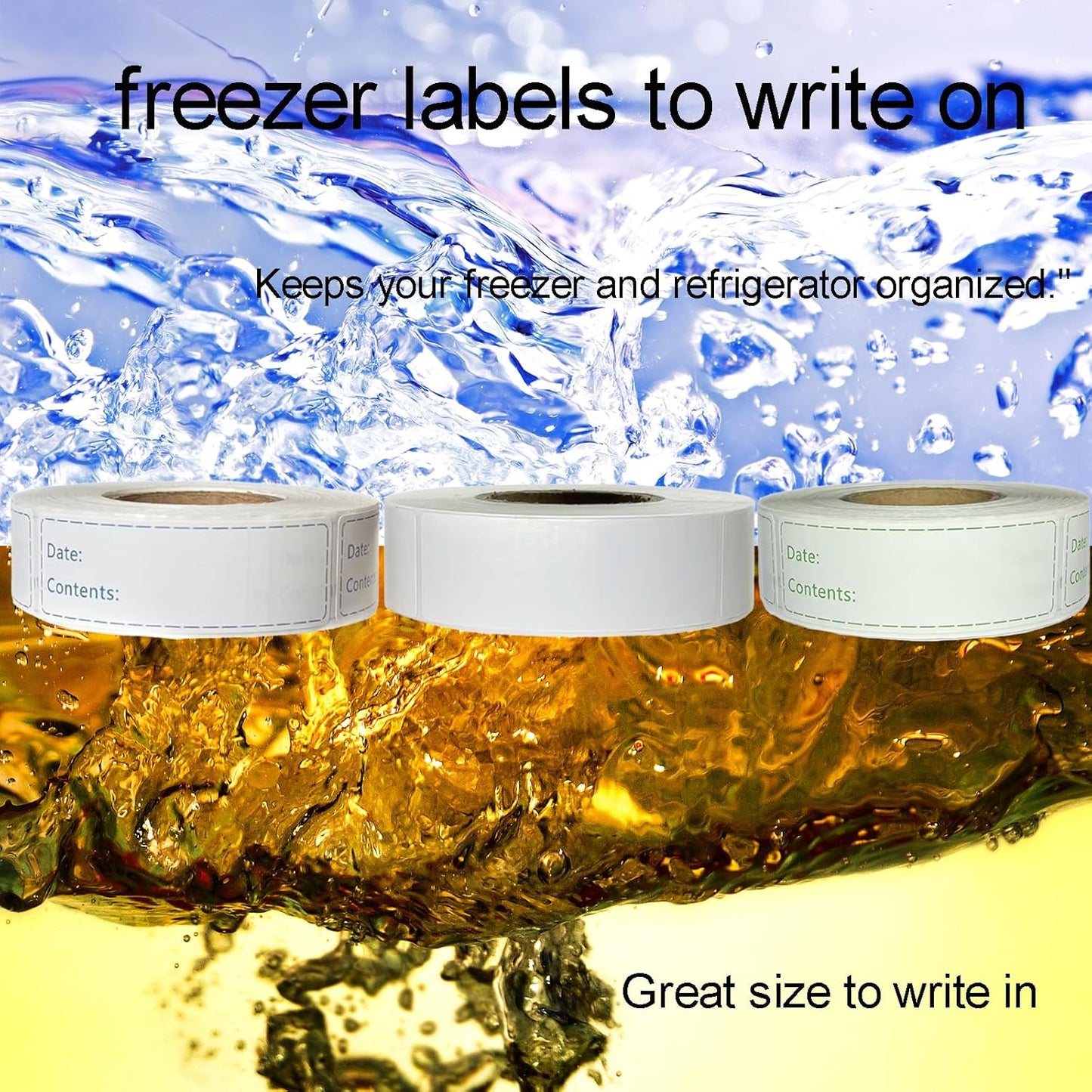 1000pcs Freezer Labels,1x3 inch for Food containers,Food Labels Quick and Easy to Remove- Easy to Write on(White)
