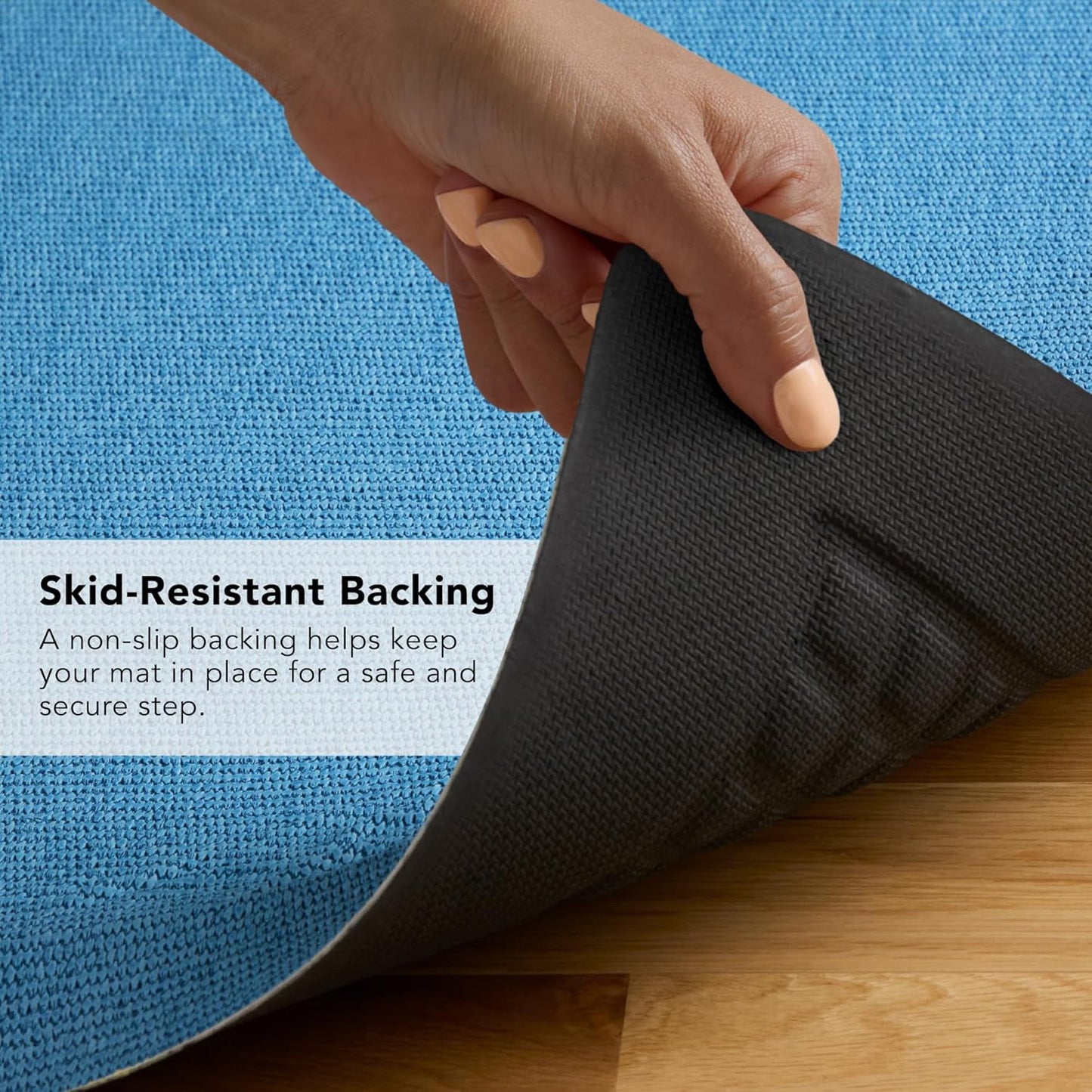 KitchenAid Gourmet Series Kitchen Comfort Gel Mat, Solid Basketweave, Blue Velvet, 20"x39"