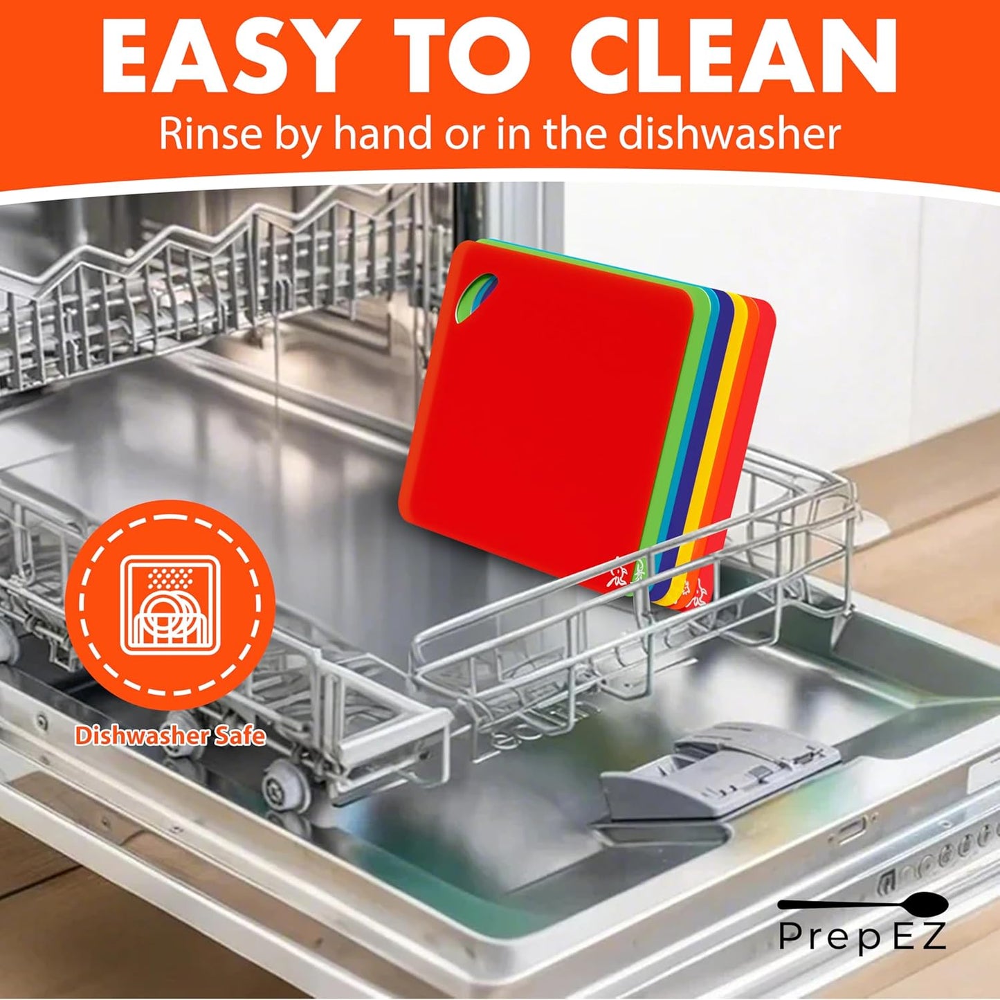 Cutting Boards for Kitchen – Bamboo Cutting Board with 7 Color-Coded Chopping Mats + Bonus Wood Cutting Board – Knife-Friendly & Dishwasher Safe Wooden Cutting Boards for Kitchen.