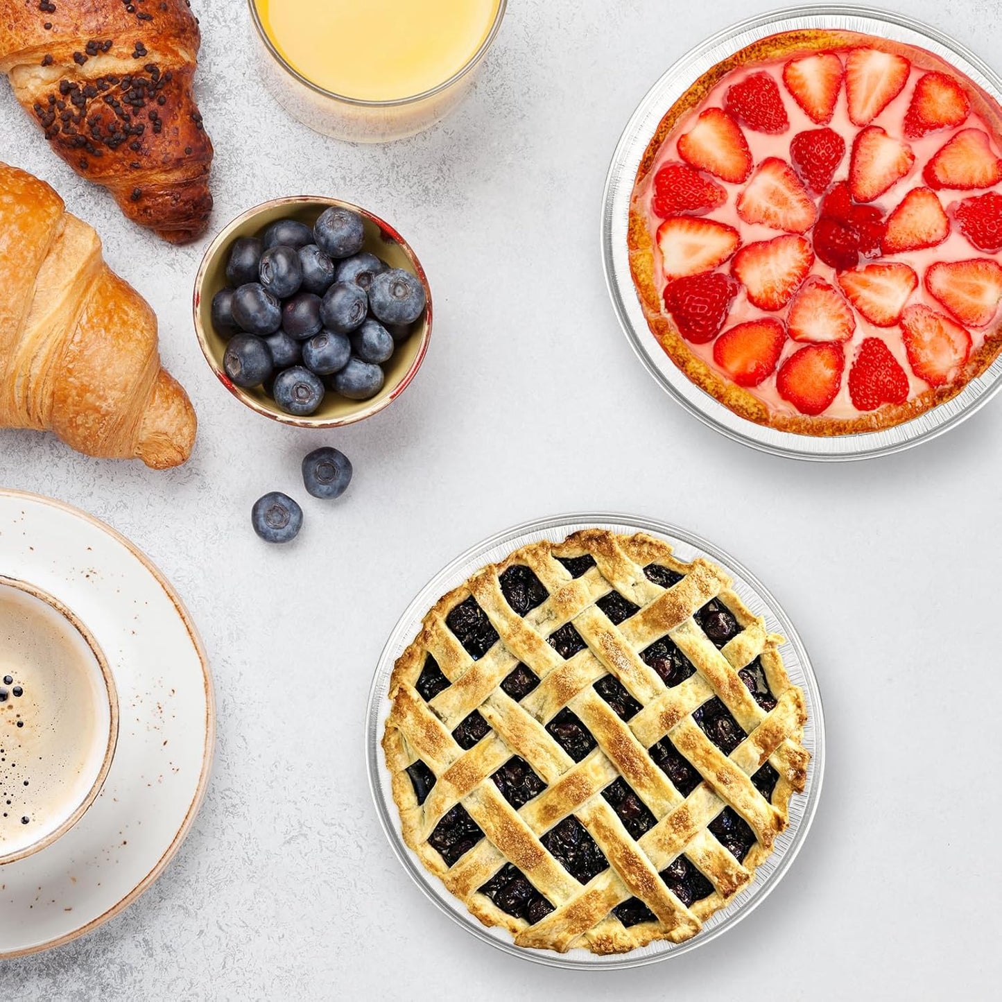 EUSOAR Gold Cupcake Liners, 25pcs 10oz/275ml Creme Brulee Cups Cupcake Liners Holiday, Round Aluminum Muffin Pans with Lids Flan Bread Pie Tart Brownie Holders for Bakery Wedding Birthday Party