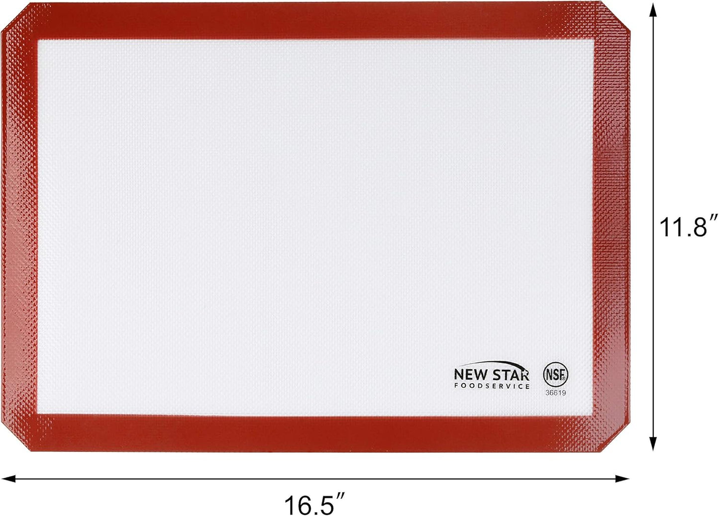 New Star Foodservice 36619 Commercial Grade Silicone Baking Mat Non Stick Pan Liner, 11 x 17 Inch (Half Size)