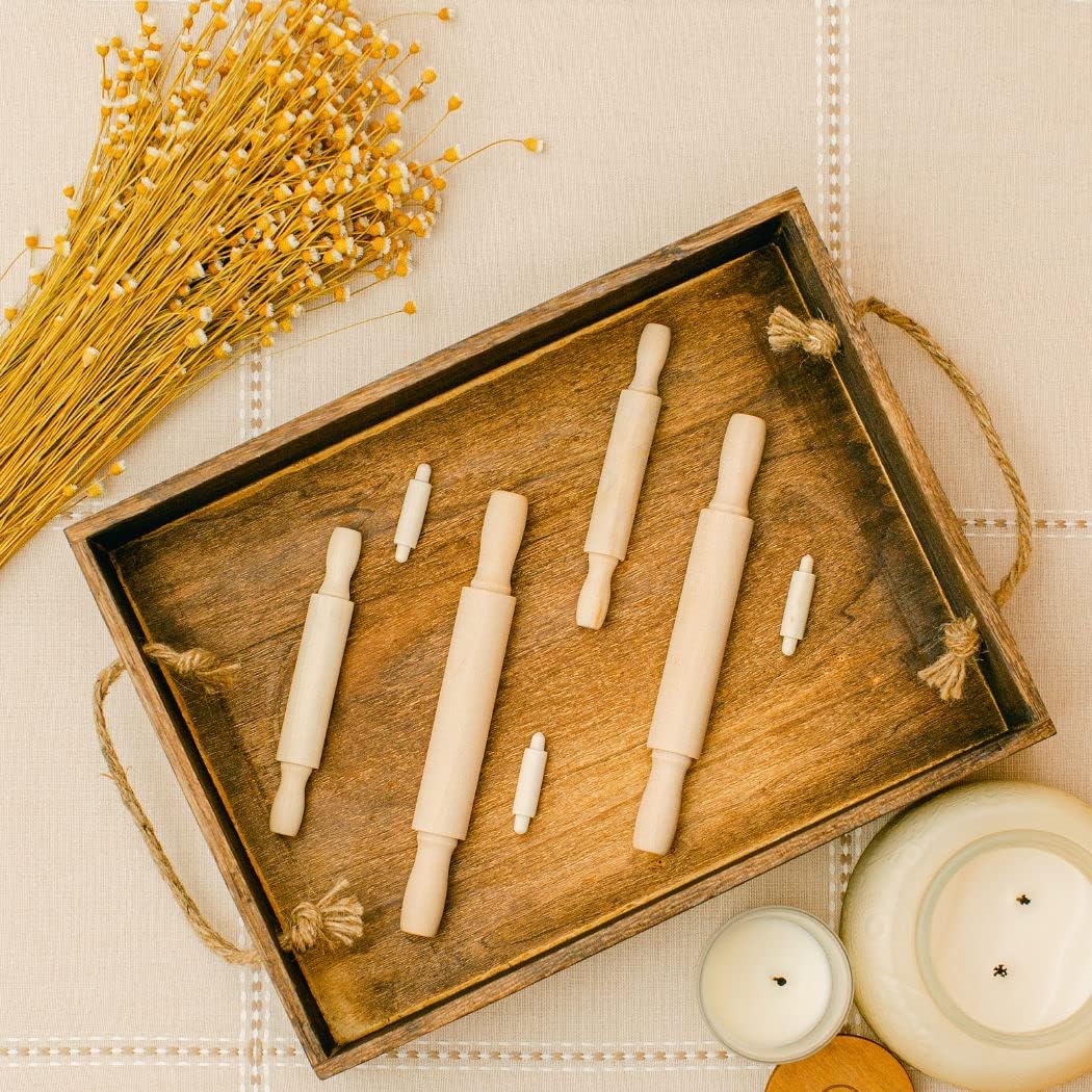 Wooden Mini Rolling Pin, 1-1/2 inches, Pack of 25, Perfect for Scrapbook Projects, Miniatures, Party Decor, and Crafts, by Woodpeckers