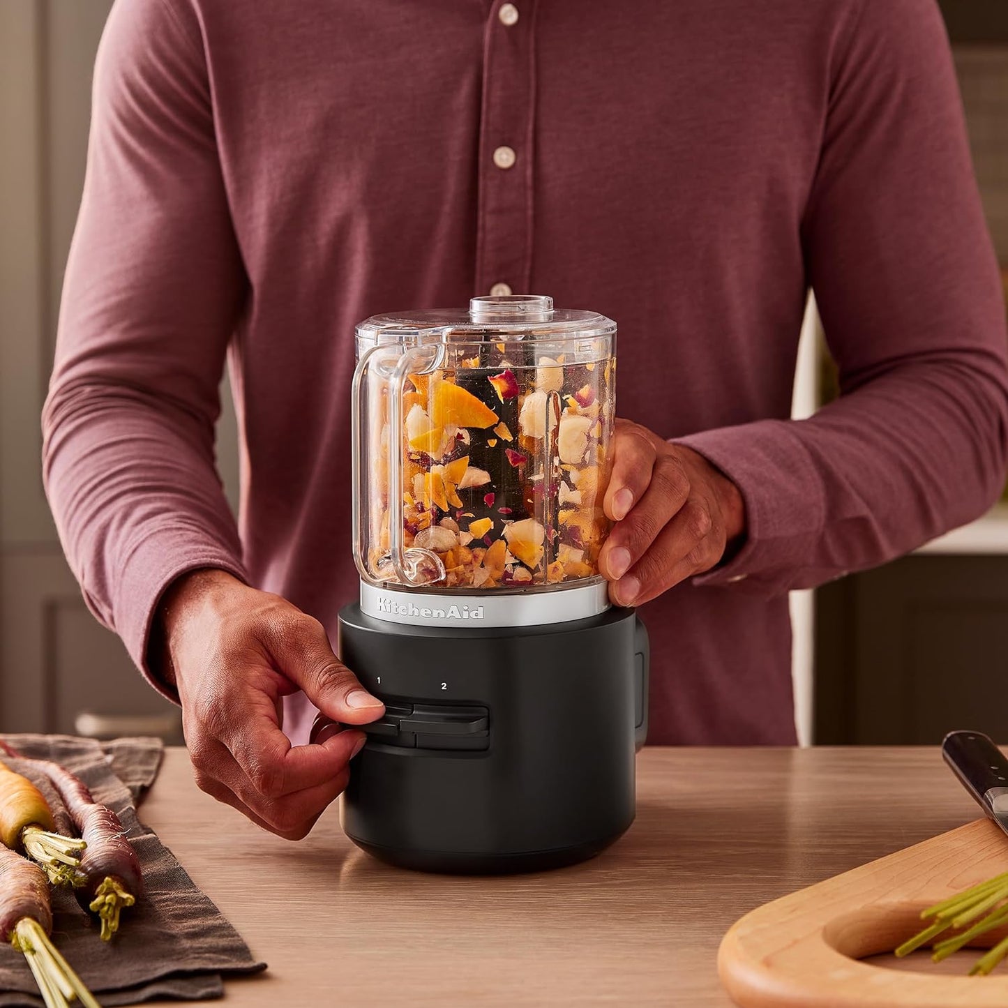 KitchenAid Go™ Cordless Food Chopper - battery sold separately, KFCR500, Black Matte