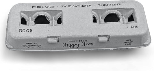 Egg Cartons- Adorable Printed Design for Farm Fresh Eggs, Recycled Paper Cardboard, Sturdy & Reusable, Holds up to XL Chicken Eggs (Blank Stamping, 250)