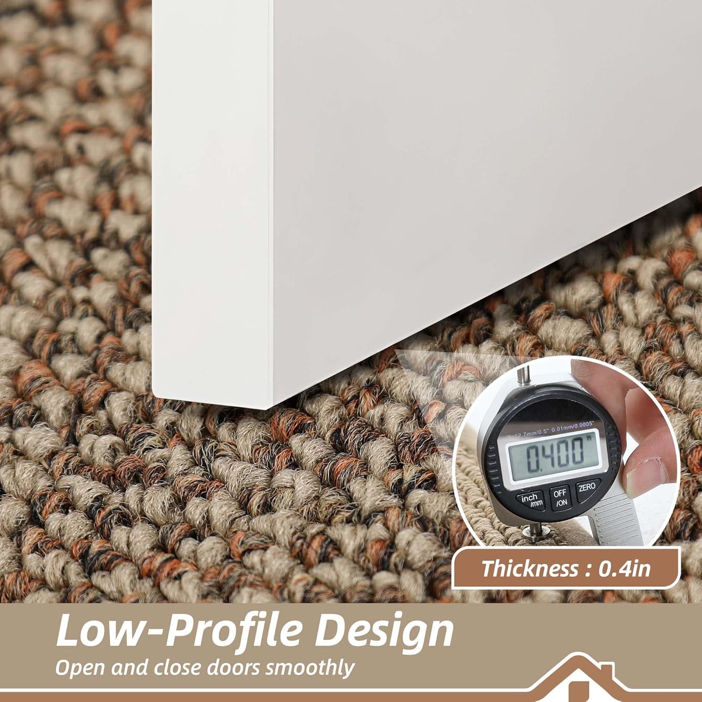 BEQHAUSE Indoor Door Mat 24" x 36", Dirt Trapper Door Mats Non-Slip Entryway Rugs Washable, Resist Dirt Absorbent Welcome Mat, Low Profile Floor Mats for Front Back Door and Entryway, Taupe