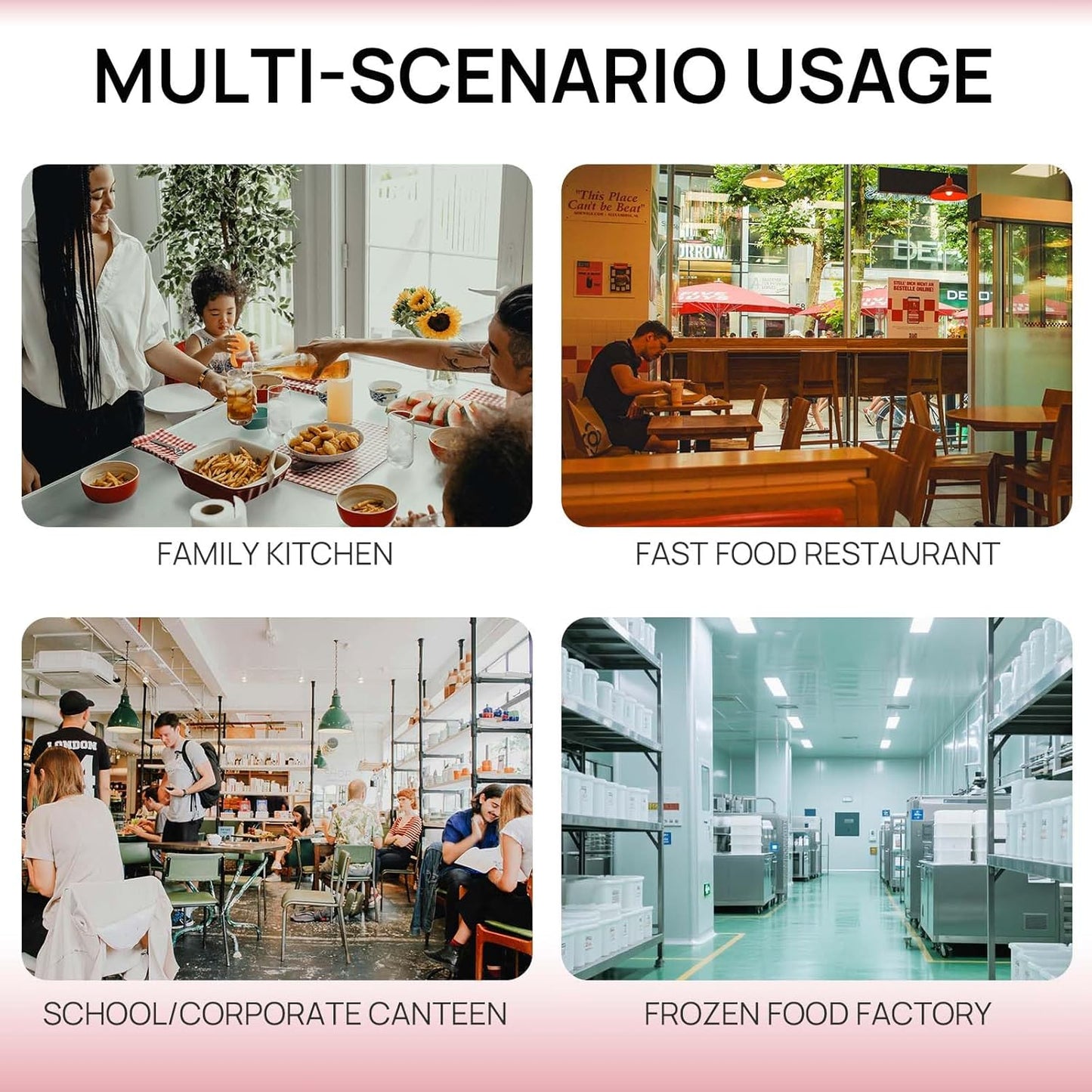 Commercial French Fry Cutter and Vegetable Dicer with 3 Stainless Steel Blades – 3/8", 1/2", 1/4" – Heavy Duty Stainless Steel Potato Slicer for Home and Restaurant Use