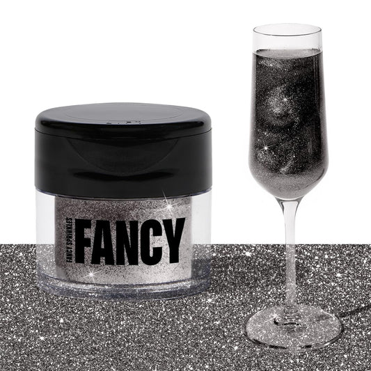 Fancy Sprinkles Halloween Onyx Black Premium Edible Glitter, 100% Edible Glitter for Sparkling Food & Drinks No Taste or Texture (4gm)