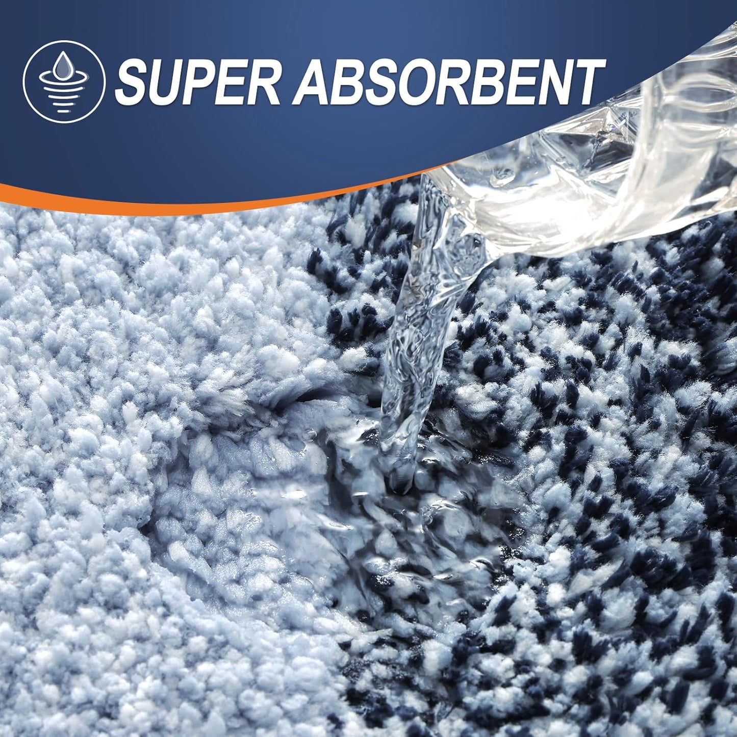 OLANLY Bathroom Rugs Mat 30x20, Extra Soft Absorbent Microfiber Bath Rugs, Rubber Backing, Quick Dry, Machine Washable Bath Mats for Bathroom Floor, Tub and Shower, Home Decor Accessories, Navy Blue