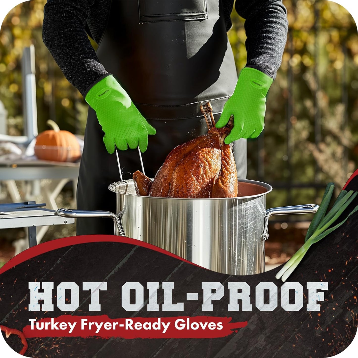 KITCHEN PERFECTION S Silicone Smoker Oven Gloves -Extreme Heat Resistant BBQ Gloves -Handle Hot Food Right on Your Grill Fryer Pit|Waterproof Oven Mitts |Superior Value Set+3 Bonuses
