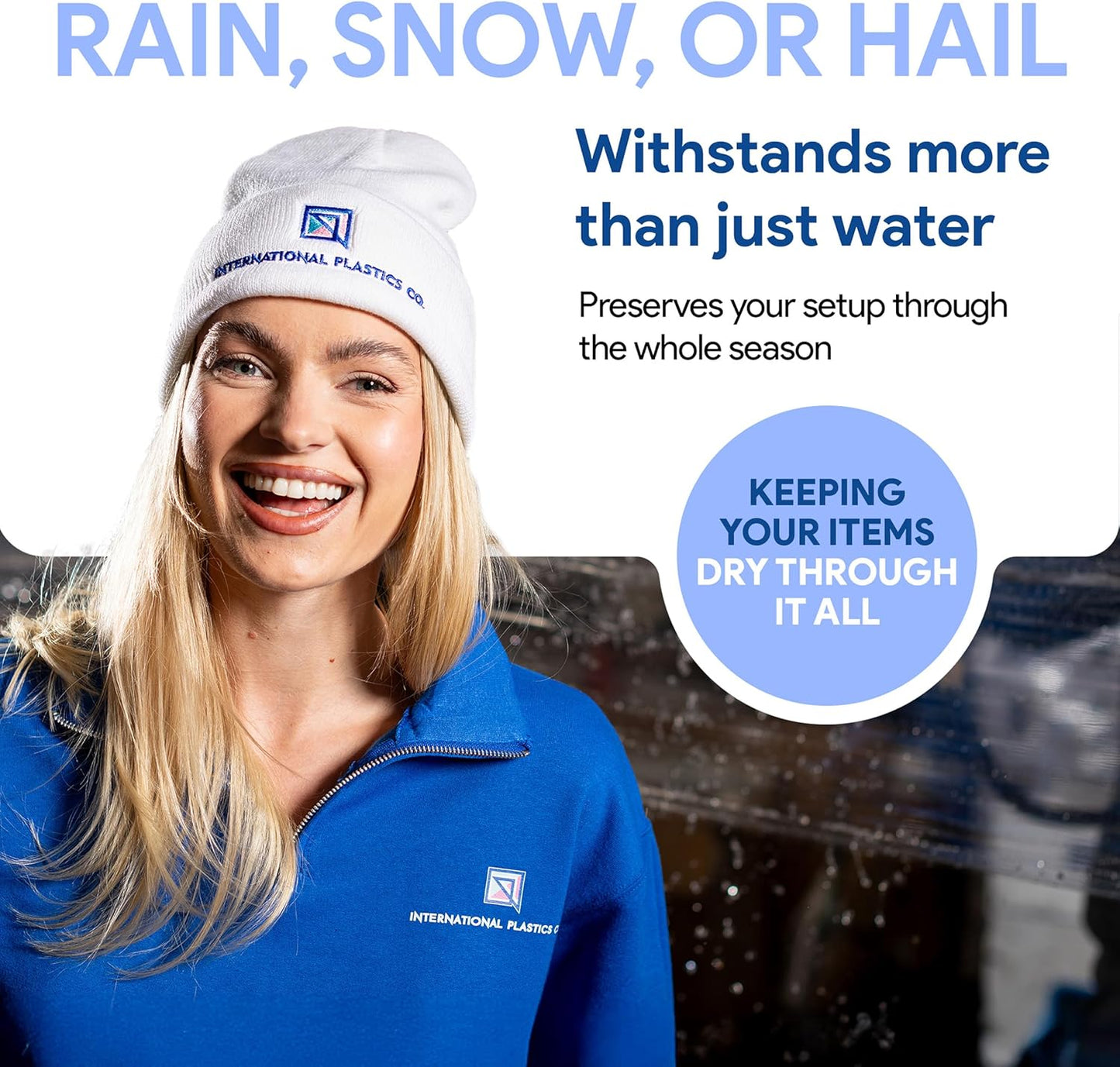 International Plastics Co. 6 Pack of 5" Plastic Stretch Film Wrap with Rotating Handles 1000 feet Each 500% Stretch Ability