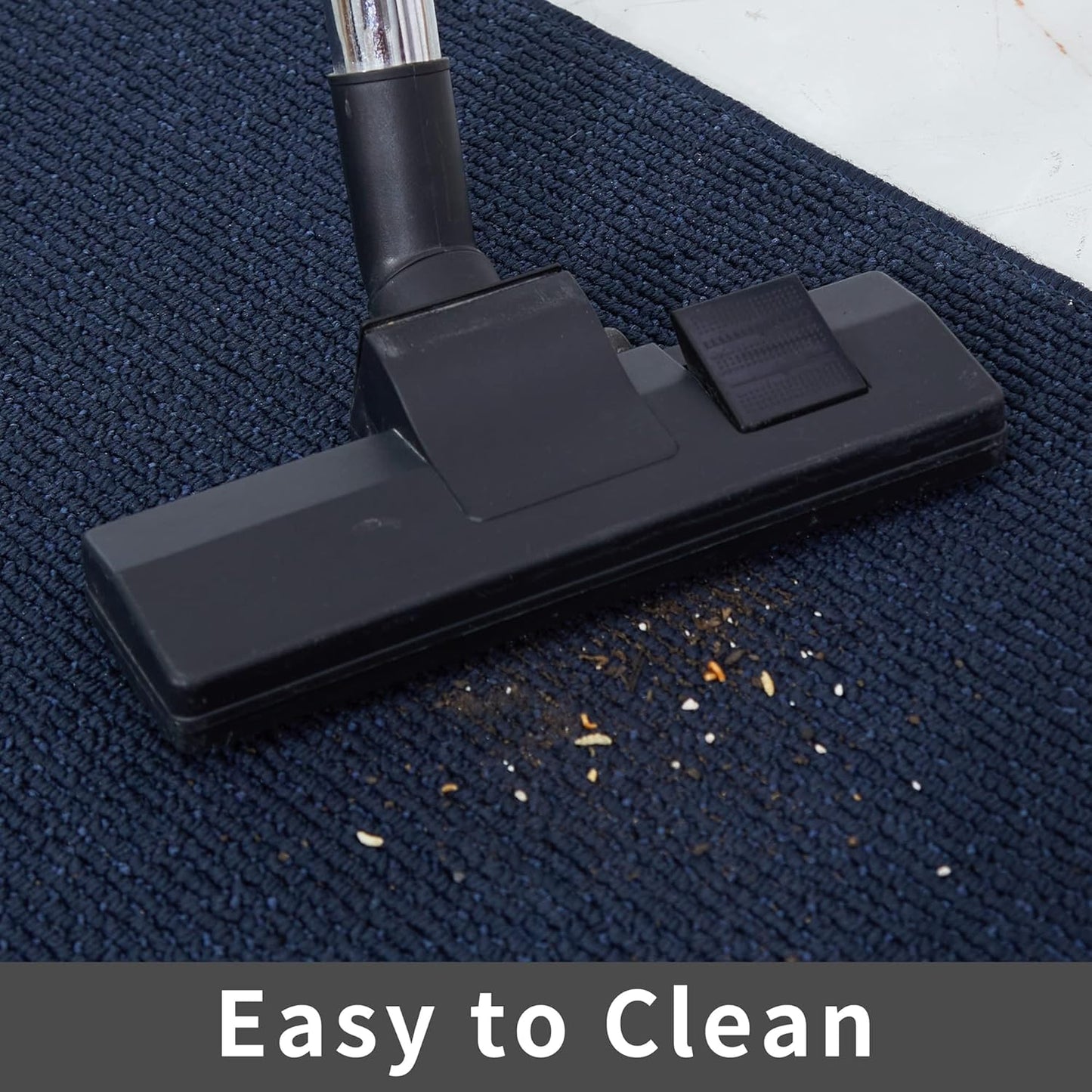 COSY HOMEER 24X60 Inch Kitchen Rug Mats Made of 100% Polypropylene Strip TPR Backing Soft Kitchen Mat Specialized in Anti Slippery and Machine Washable,for Kitchen, Floor Home,Office,Sink,Laundry,Navy