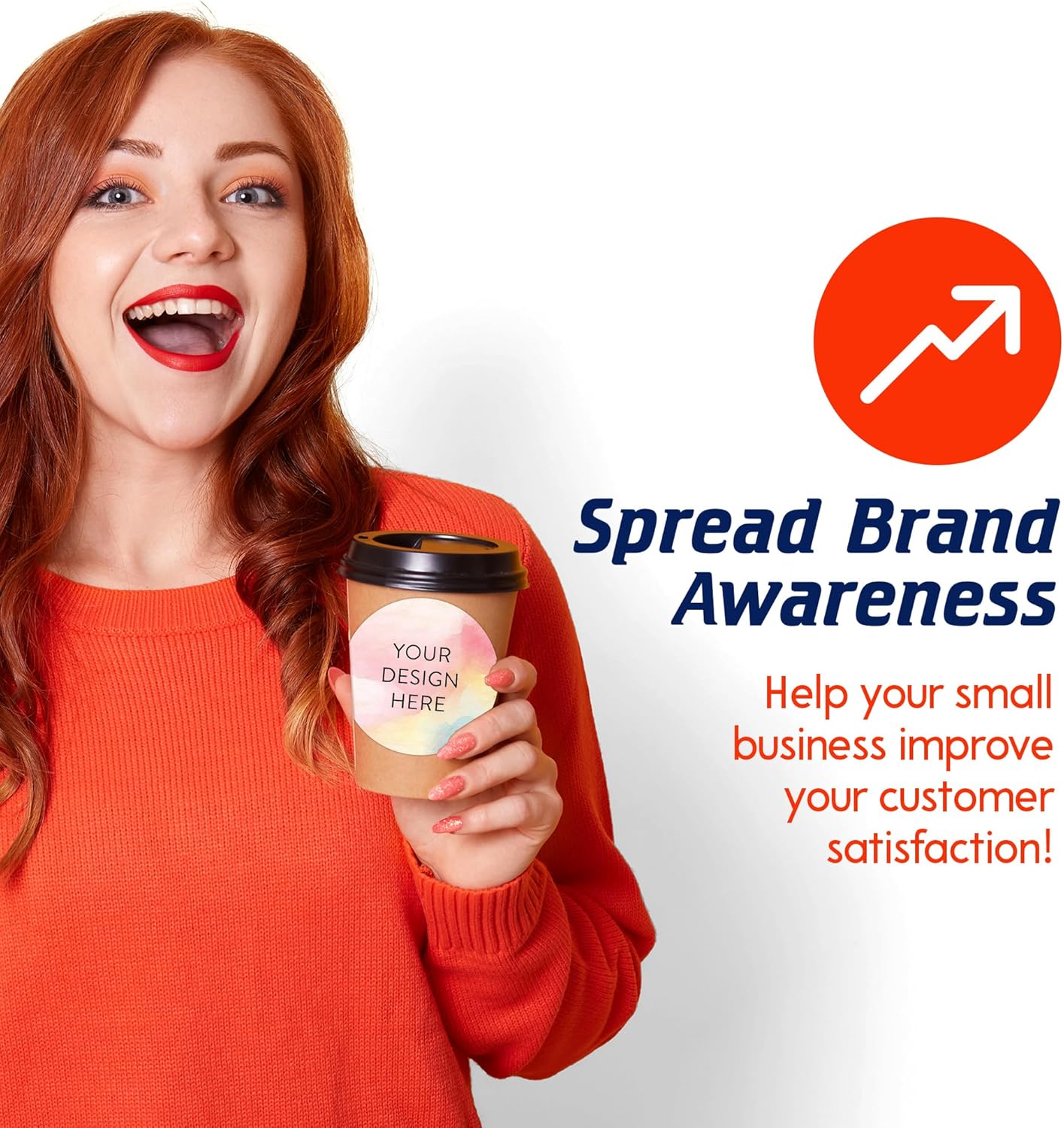 100 Custom Vinyl Stickers - Upload Your own Image, Text, Design, Logo - Personalized Logo Labels for Handmade, Packaging, Bottle, Jars, Candle, Brand Stickers (Watercolor, 4x4)