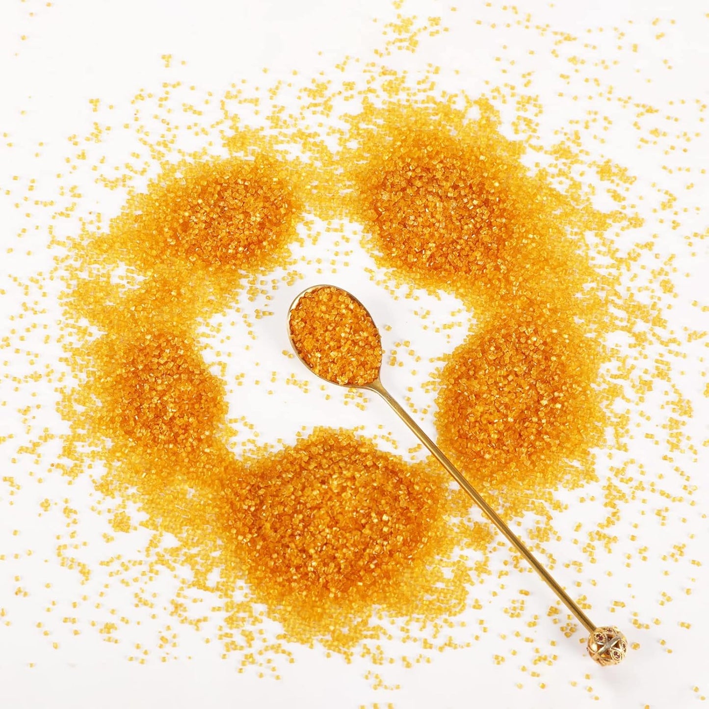 Kasvan Gold Sanding Sugar Sprinkles - Edible Sugar Crystals, Baking Cake Decorations, Ice Cream Toppings cupcake Decorating, Wedding Party Chirstmas Supplies, 85g/3.2oz